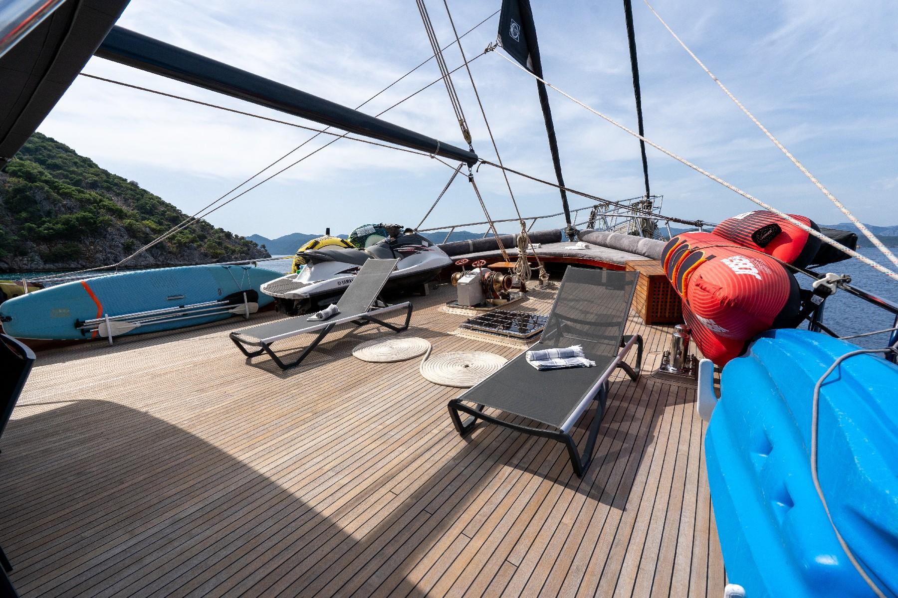 Berrak Su gulet amenities exterior deck in Türkiye