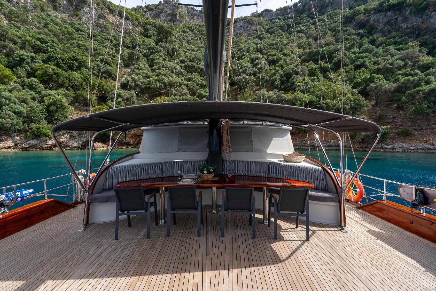 Berrak Su gulet amenities exterior deck in Türkiye
