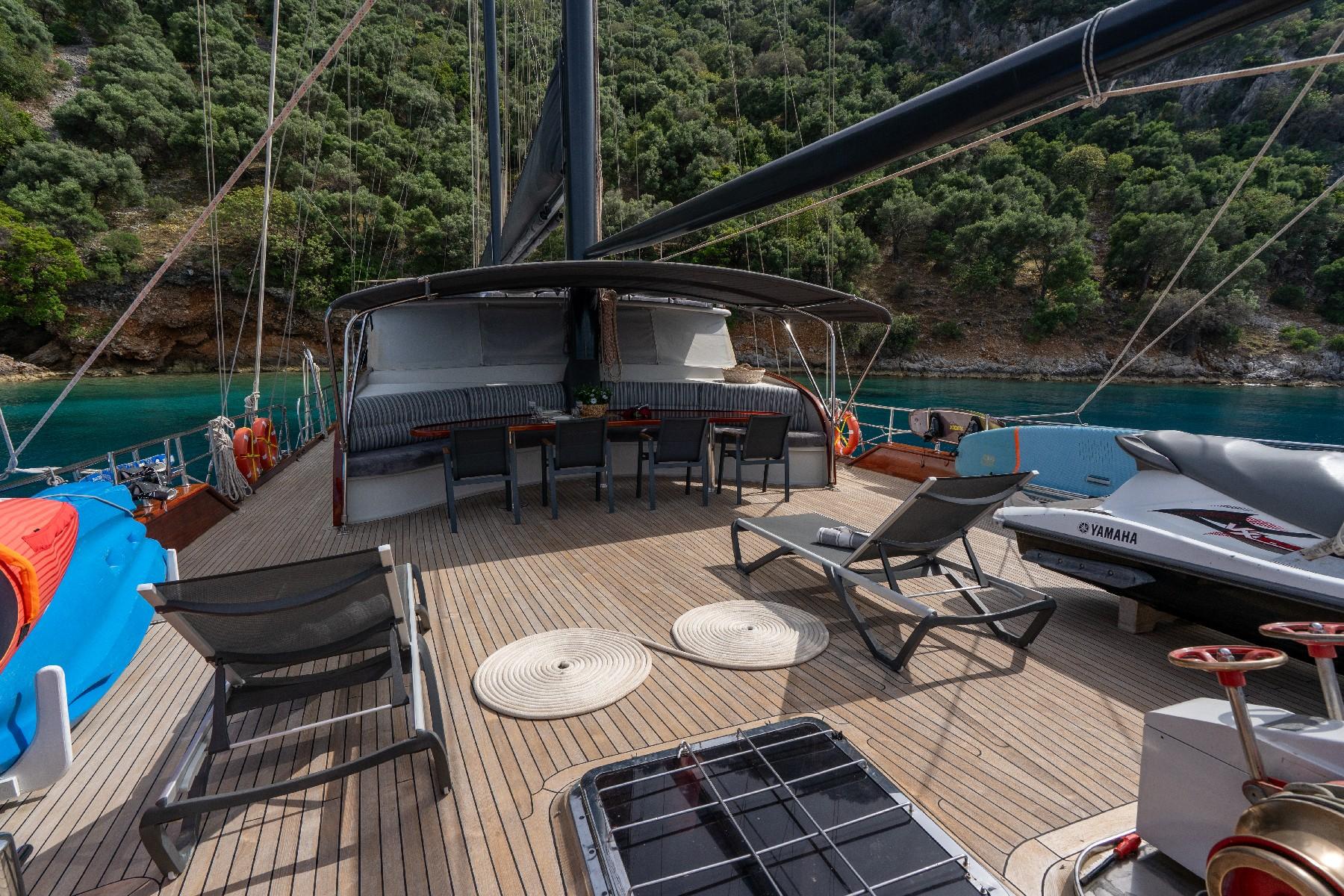 Berrak Su gulet amenities exterior deck in Türkiye