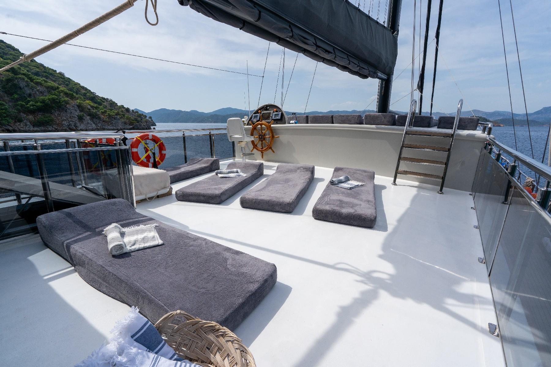 Berrak Su gulet amenities exterior deck in Türkiye