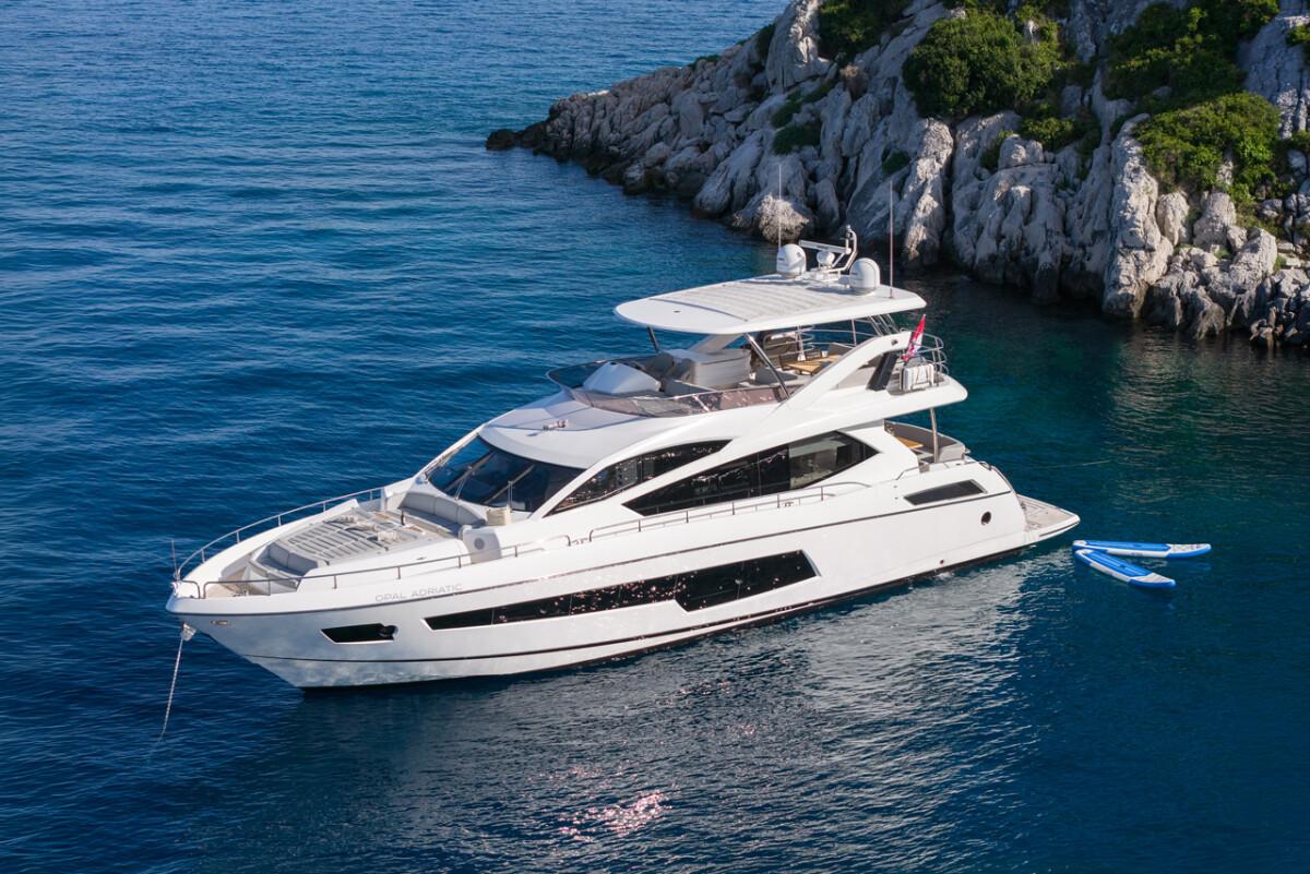 Opal Adriatic gulet amenities exterior deck in Croatia