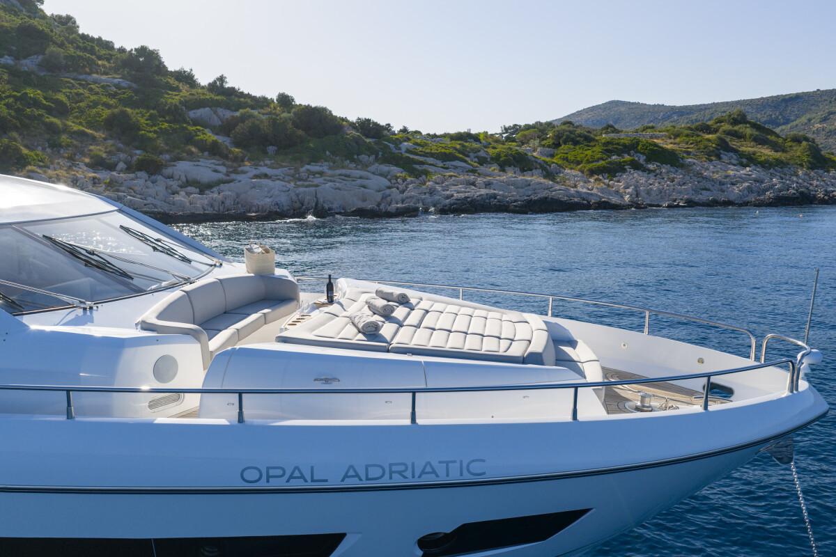 Opal Adriatic gulet amenities exterior deck in Croatia