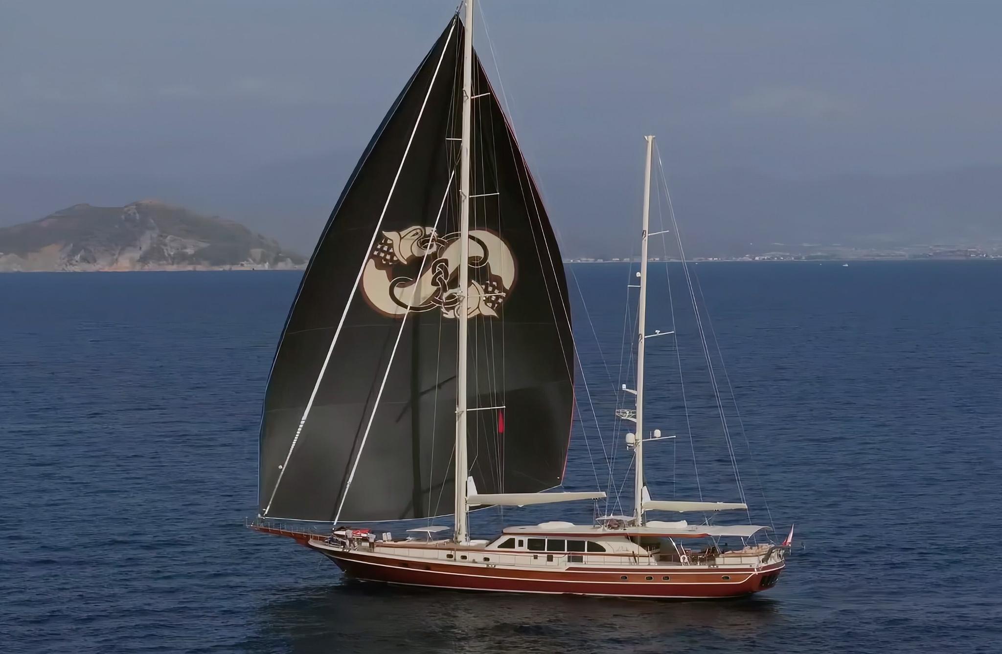 Daima gulet amenities aerial view in Türkiye