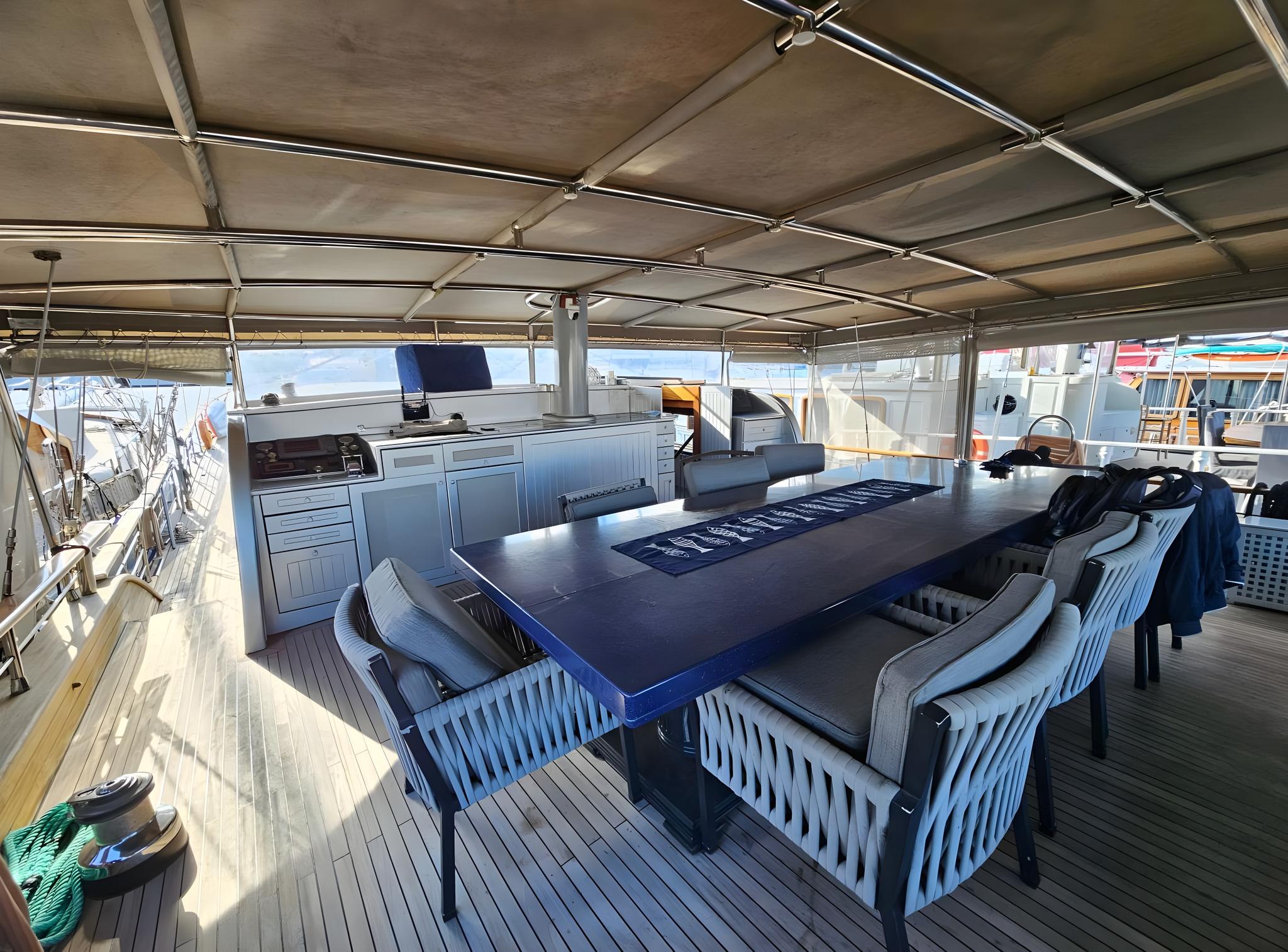 Dream A gulet amenities exterior deck in Italy