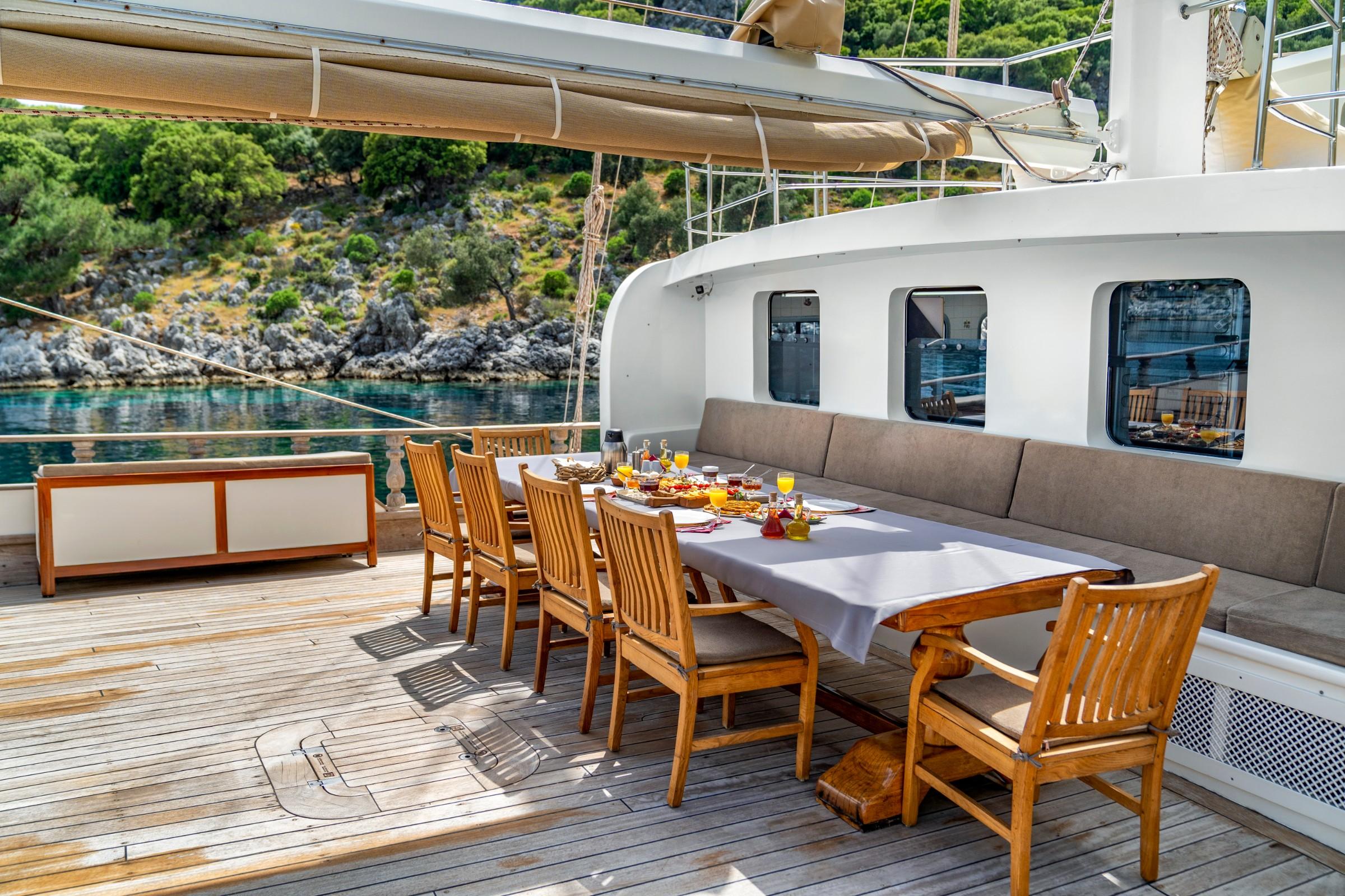 Tersane 8 gulet amenities exterior deck in Türkiye