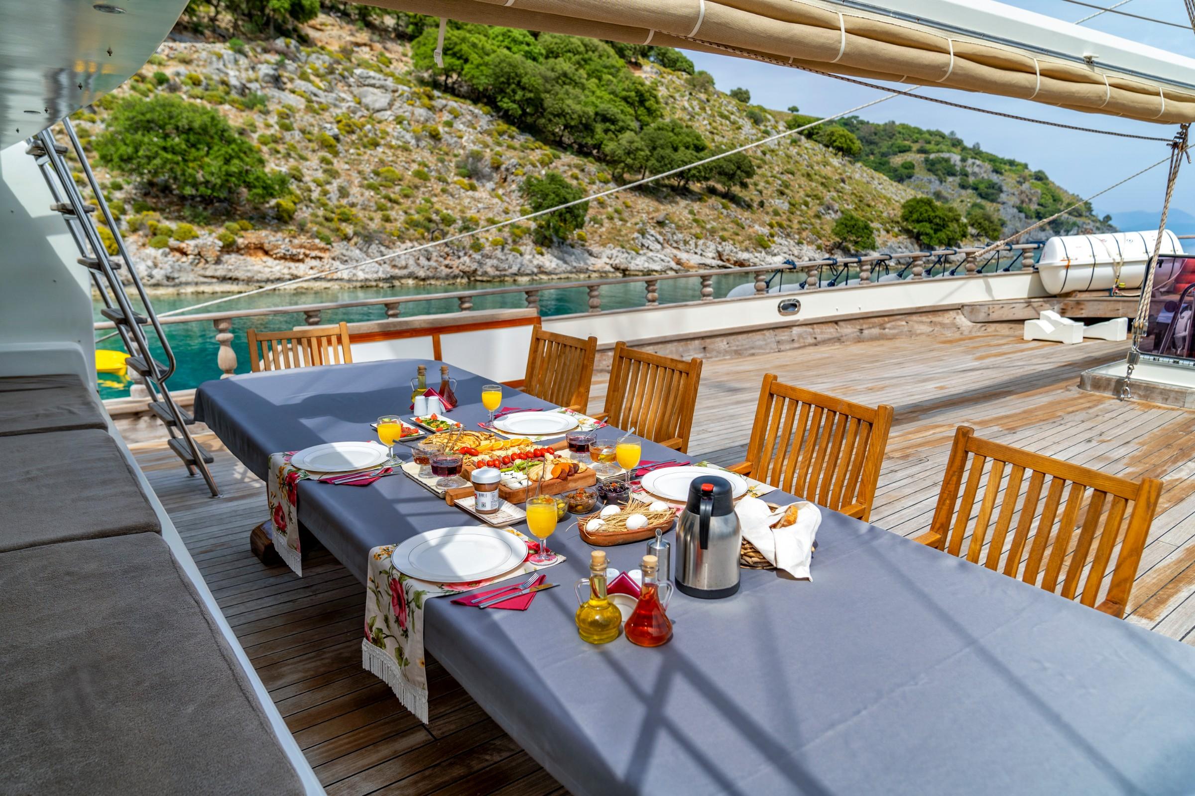 Tersane 8 gulet amenities exterior deck in Türkiye