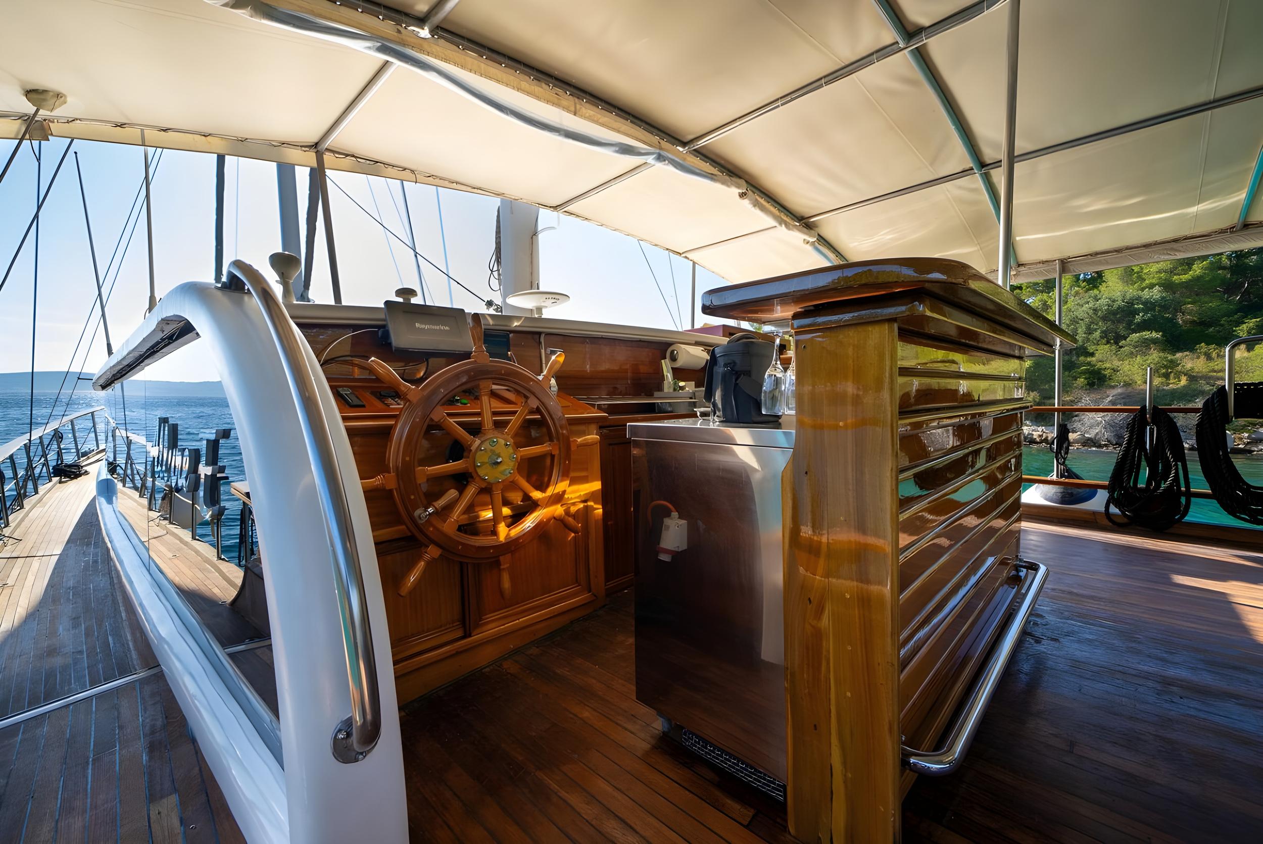 ALLURE gulet amenities exterior deck in Croatia