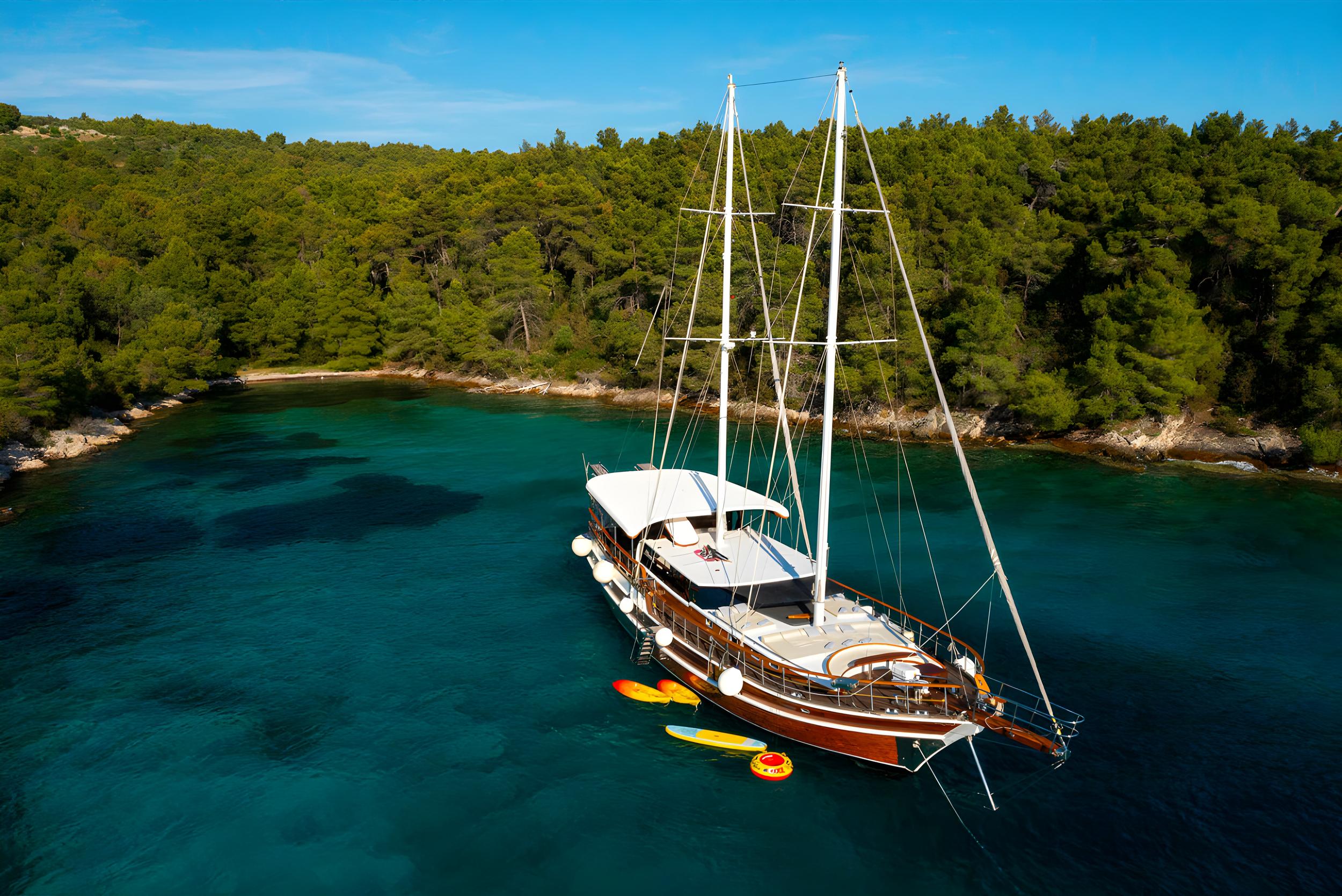 ALLURE gulet aerial view in Croatia