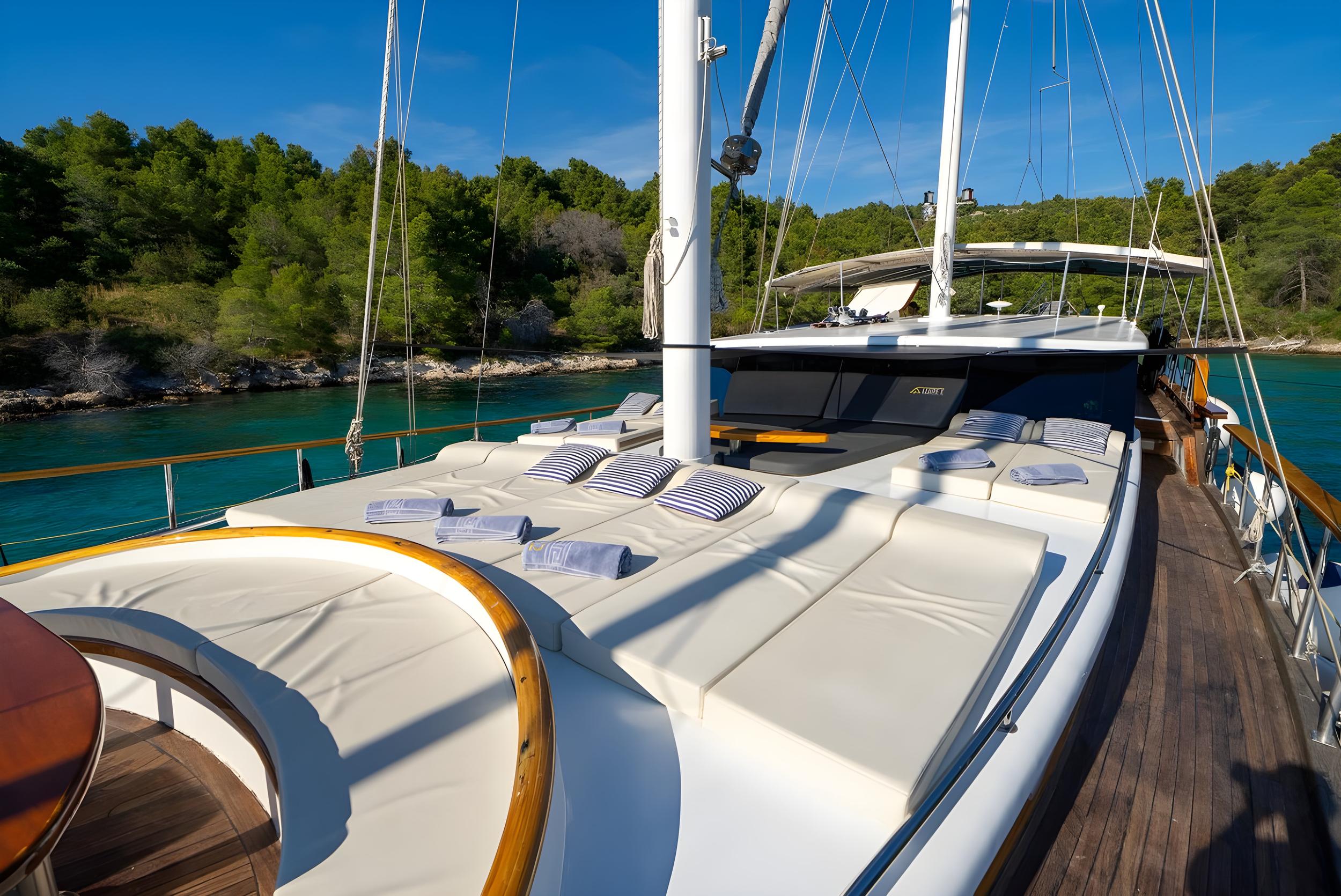 ALLURE gulet amenities exterior deck in Croatia