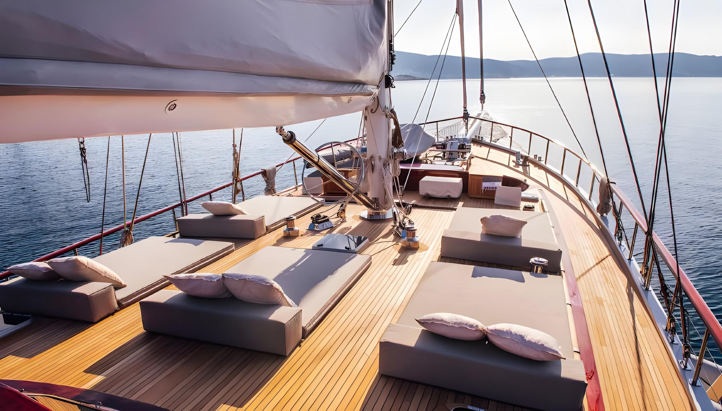 Hic Salta gulet amenities exterior deck in Türkiye