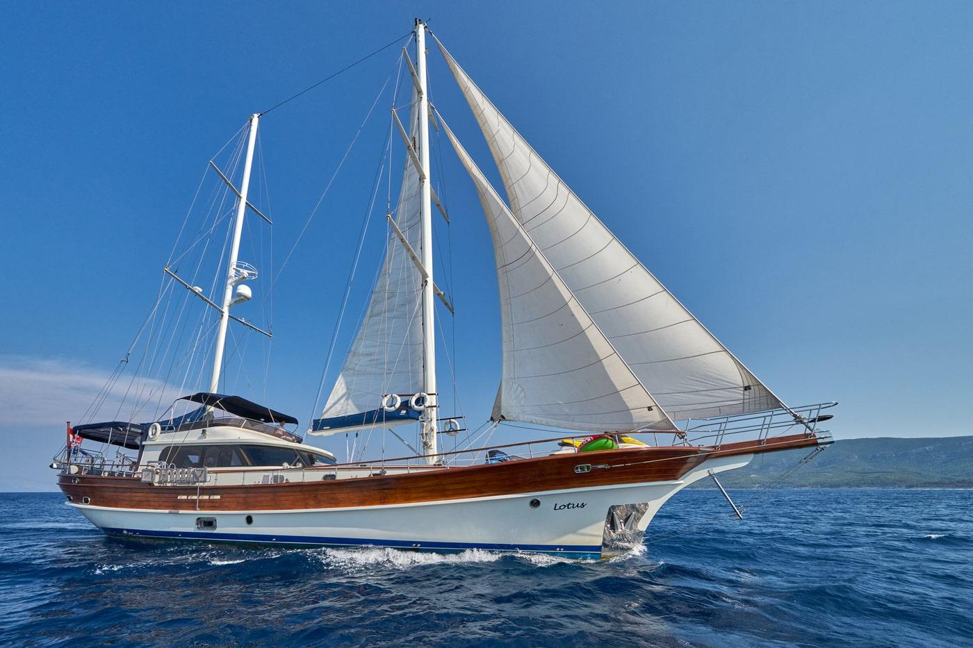 Lotus gulet amenities exterior deck in Croatia