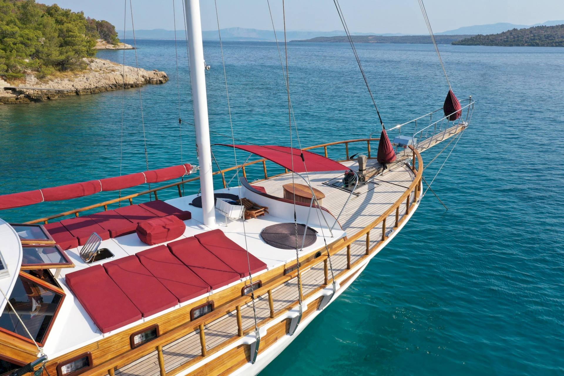 Tango gulet amenities exterior deck in Croatia
