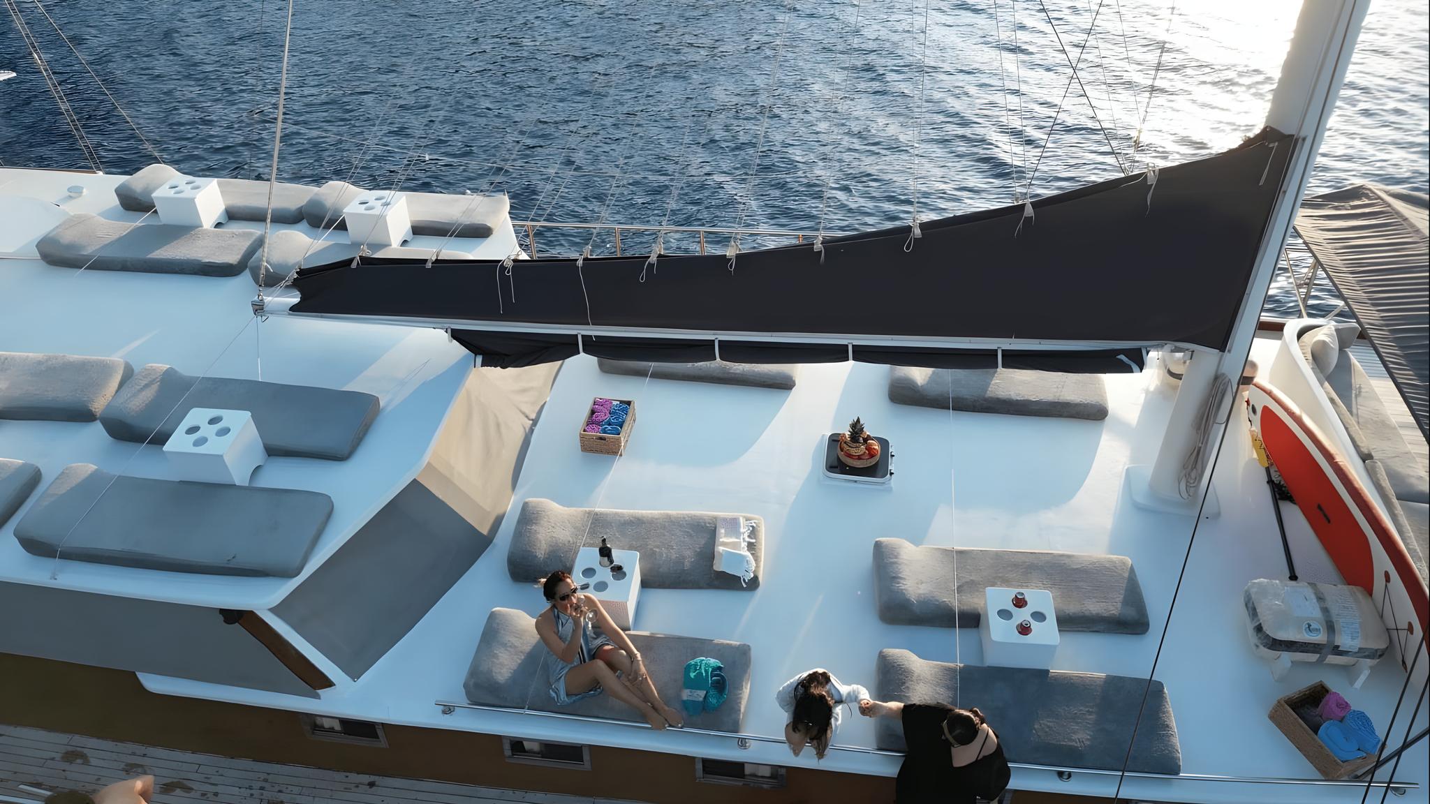 Aria gulet amenities exterior deck in Türkiye