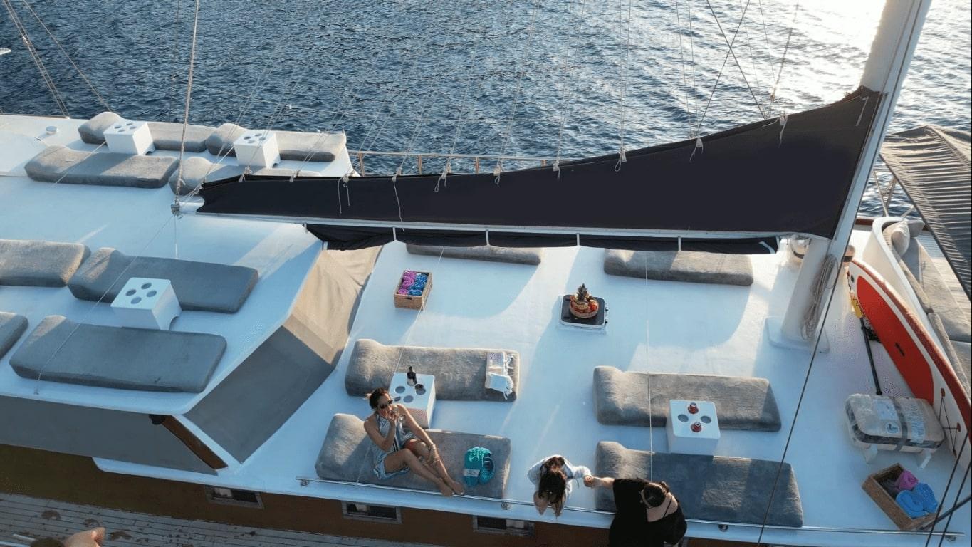 Aria gulet amenities exterior deck in Türkiye