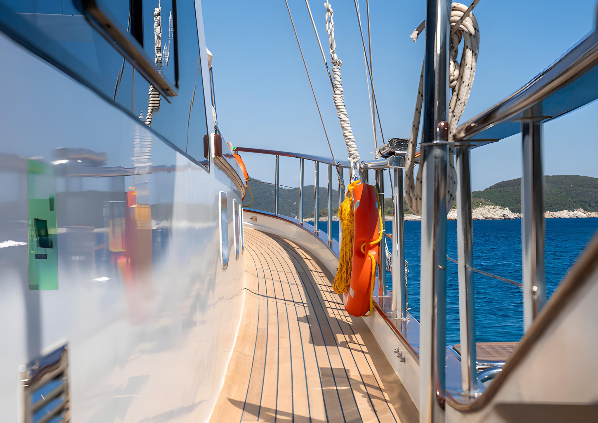 Eagle Eyes gulet amenities exterior deck in Türkiye