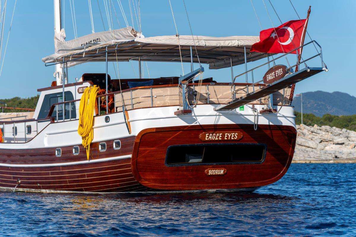 Eagle Eyes gulet amenities aerial view in Türkiye