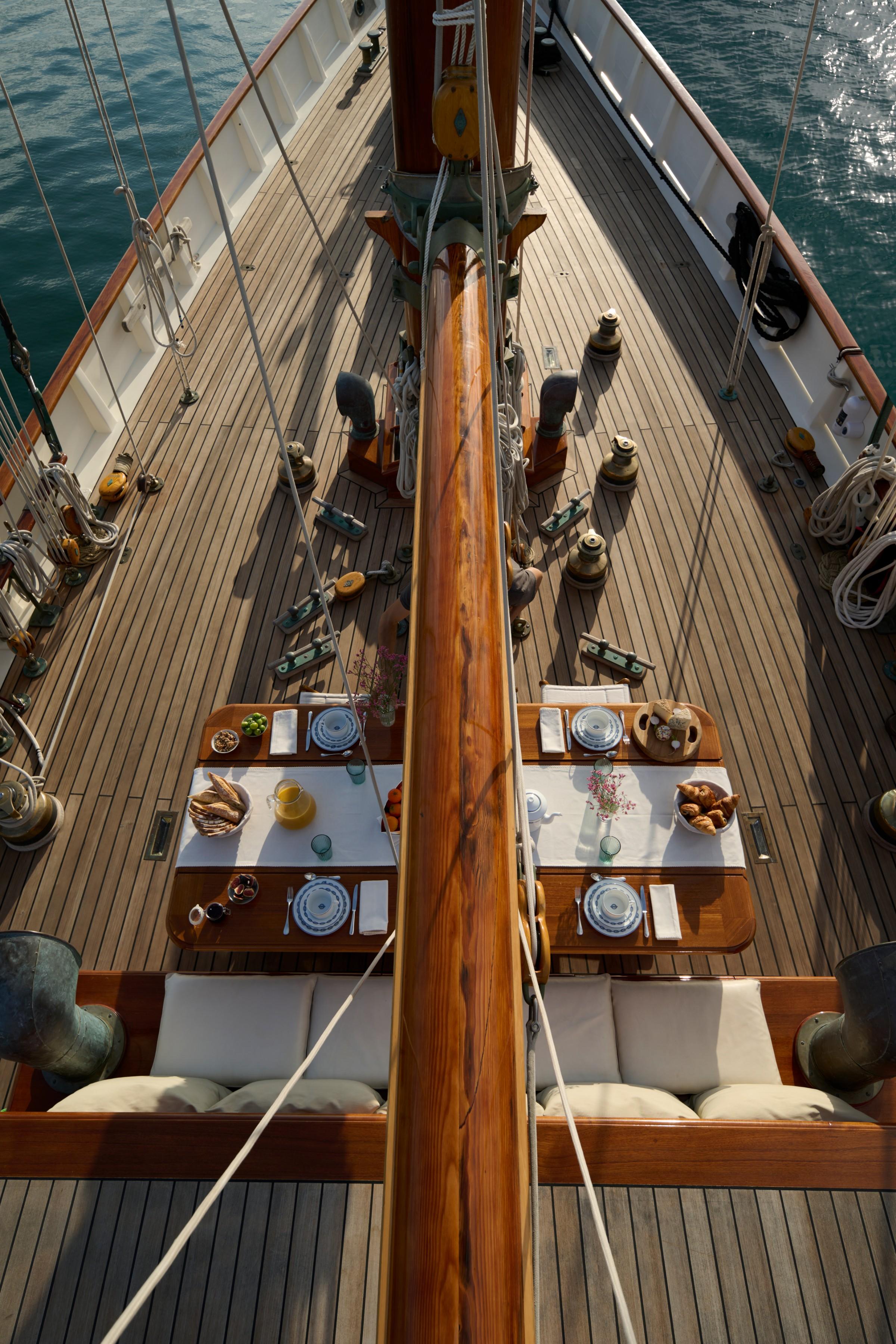 Black Swan gulet amenities exterior deck in France