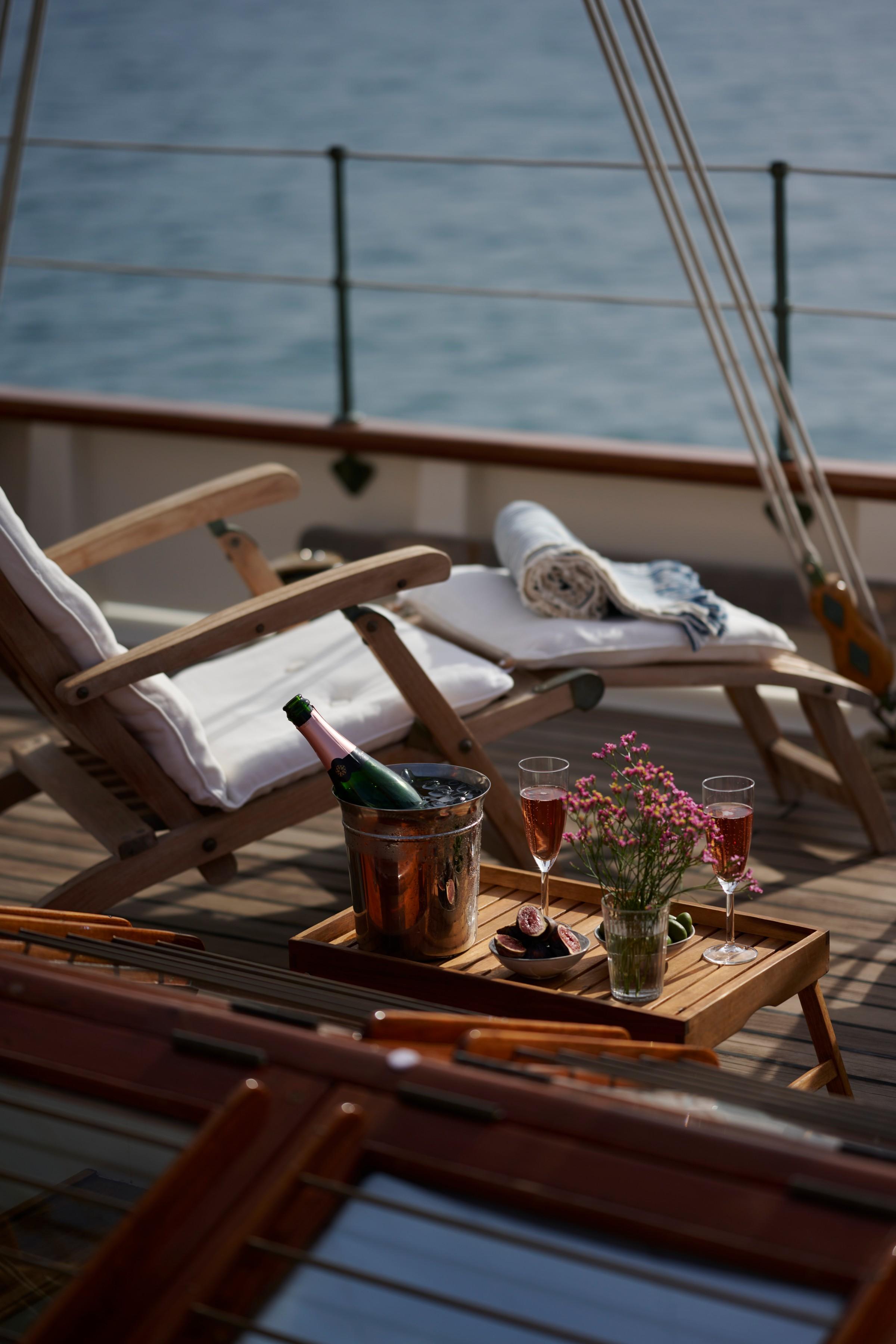 Black Swan gulet amenities exterior deck in France