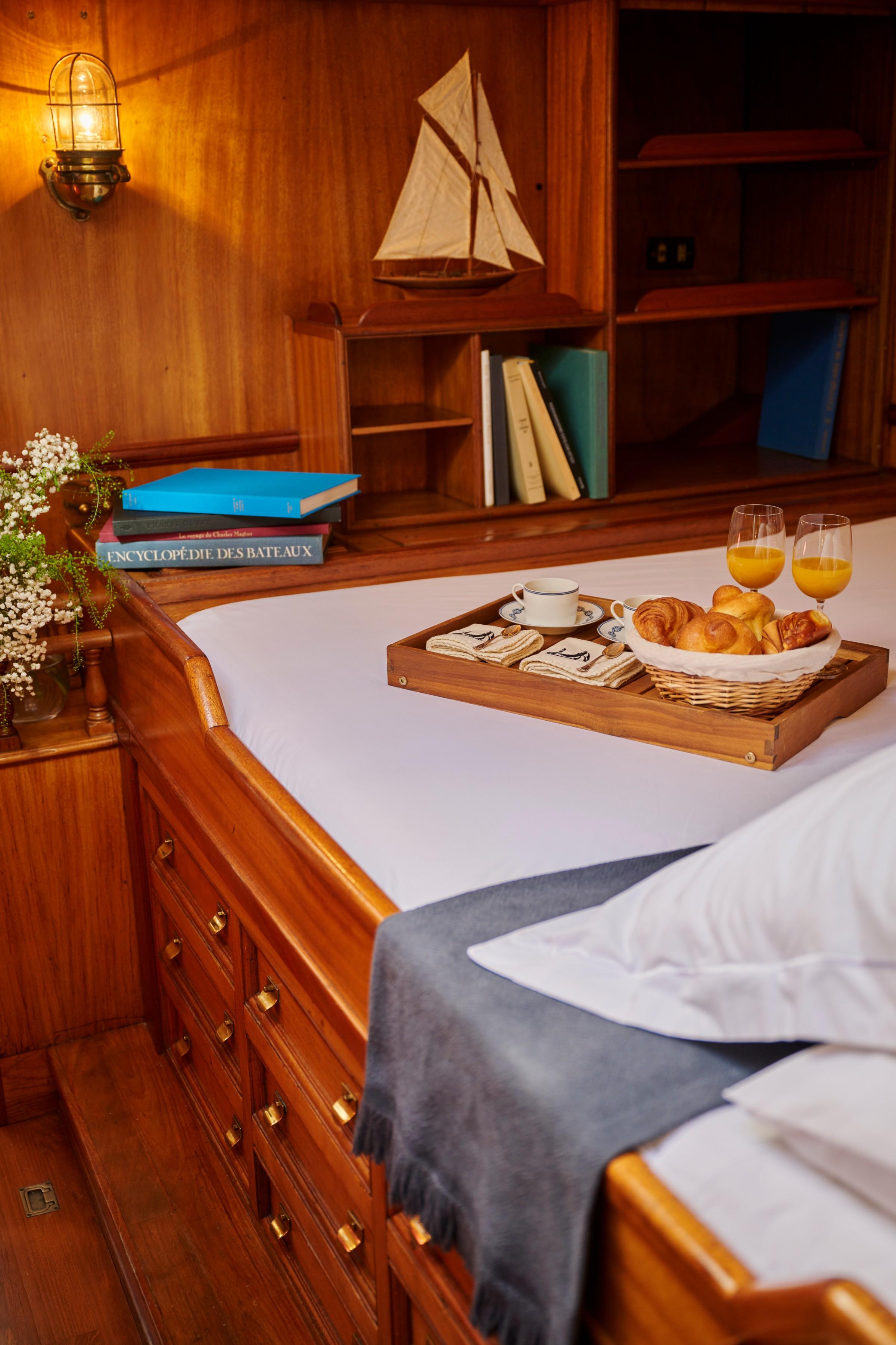 Black Swan gulet amenities interior cabin in France