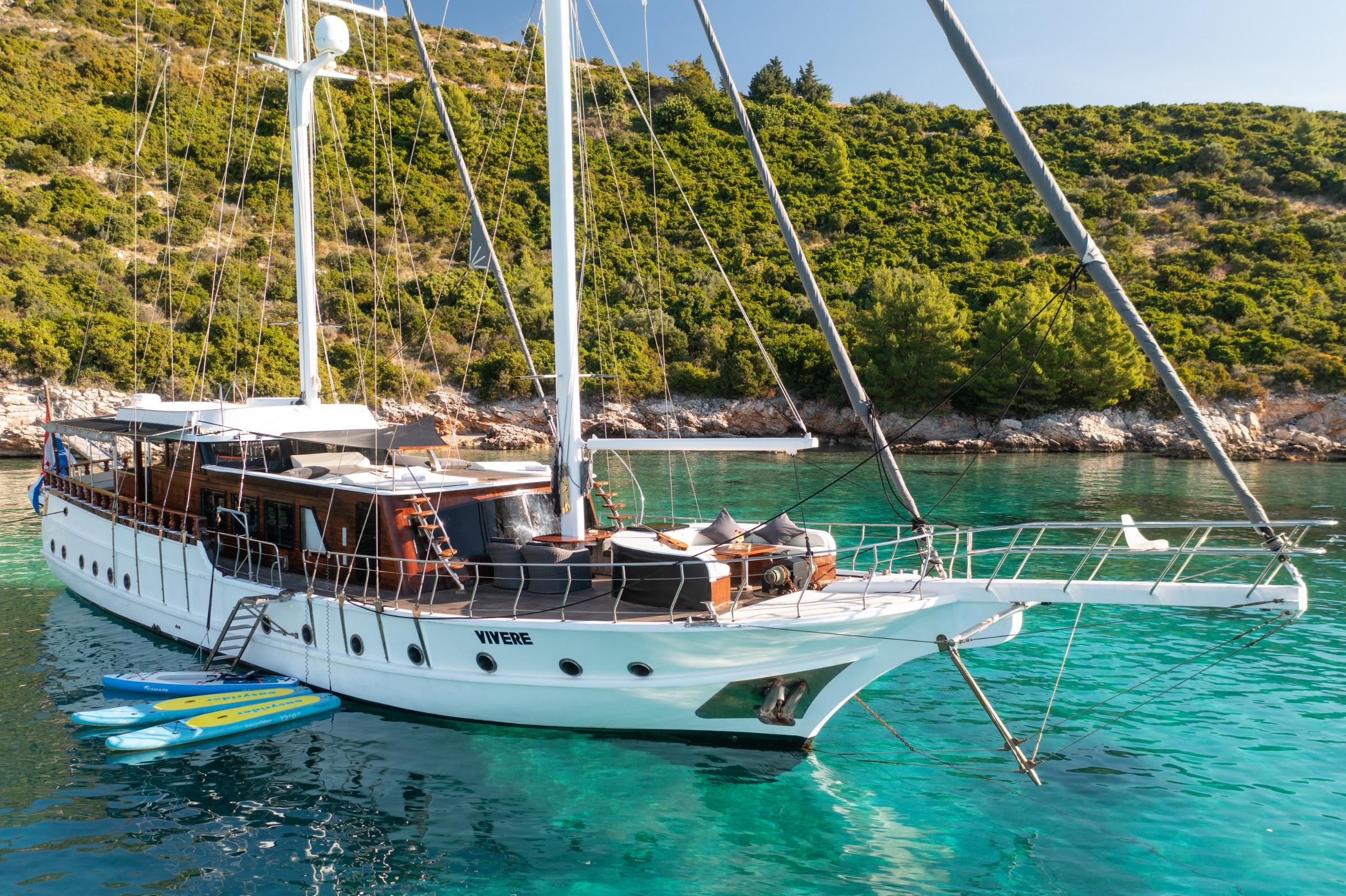 Vivere gulet amenities exterior deck in Croatia