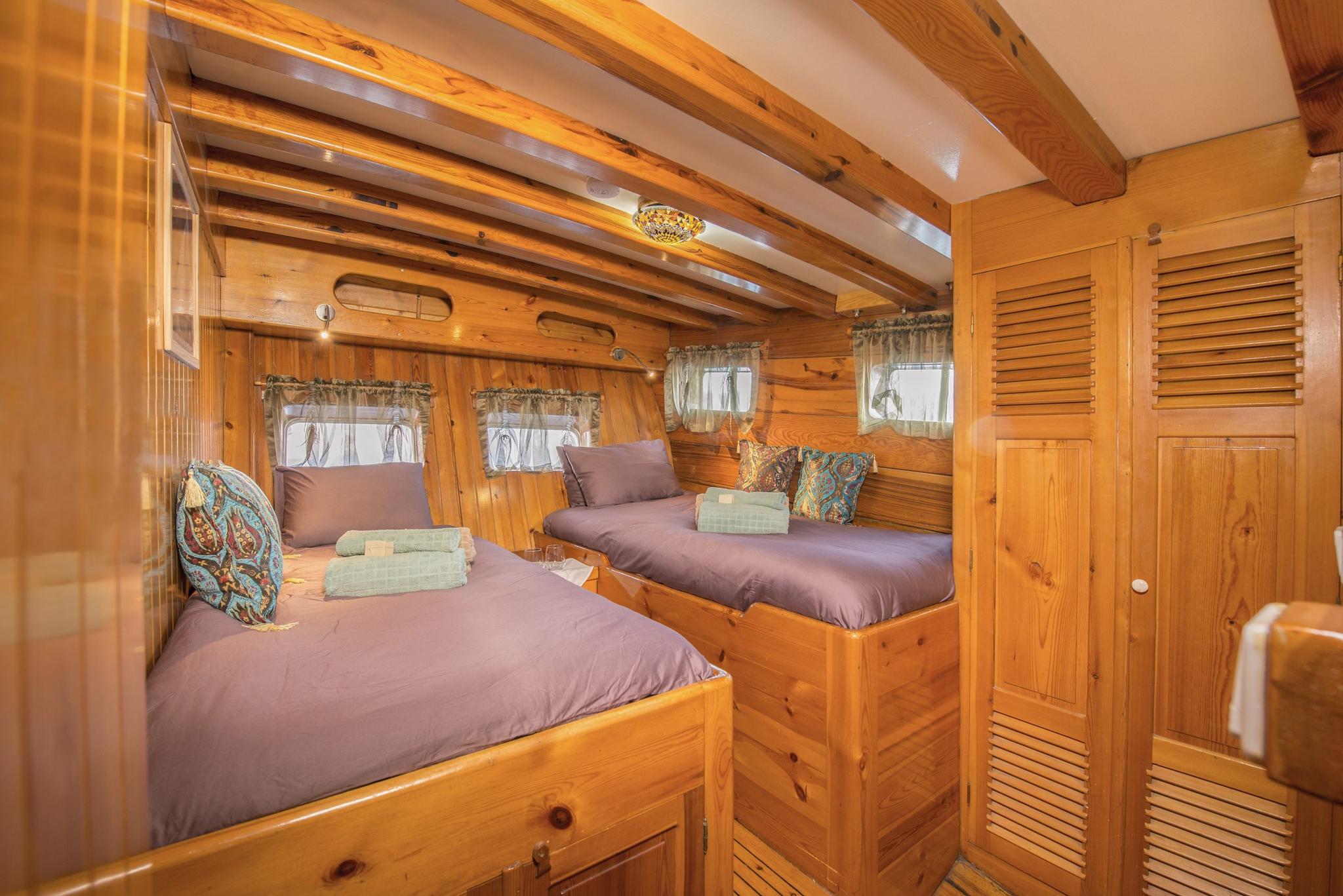 La Reine gulet accommodation interior cabin in Greece