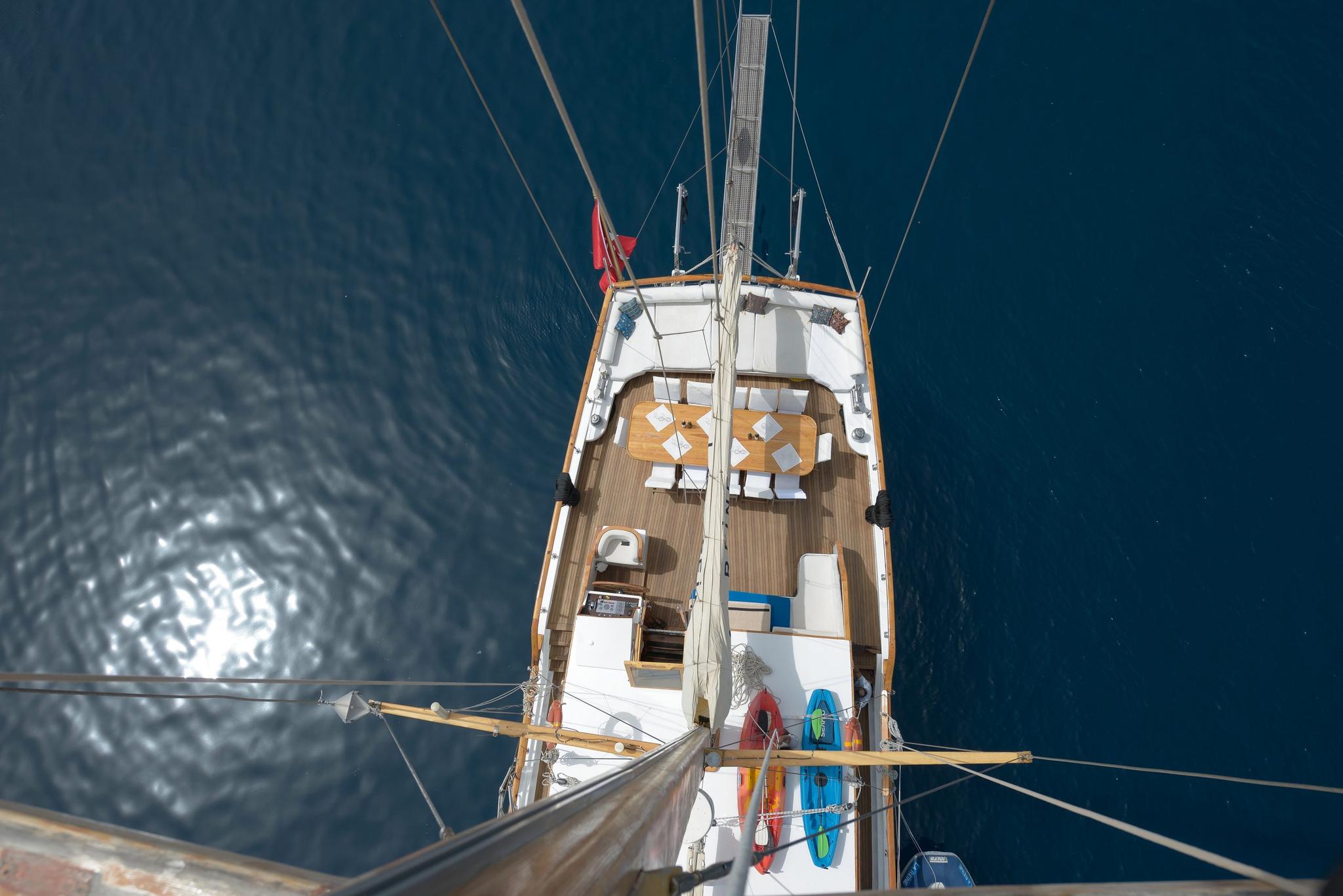La Reine gulet aerial view in Greece