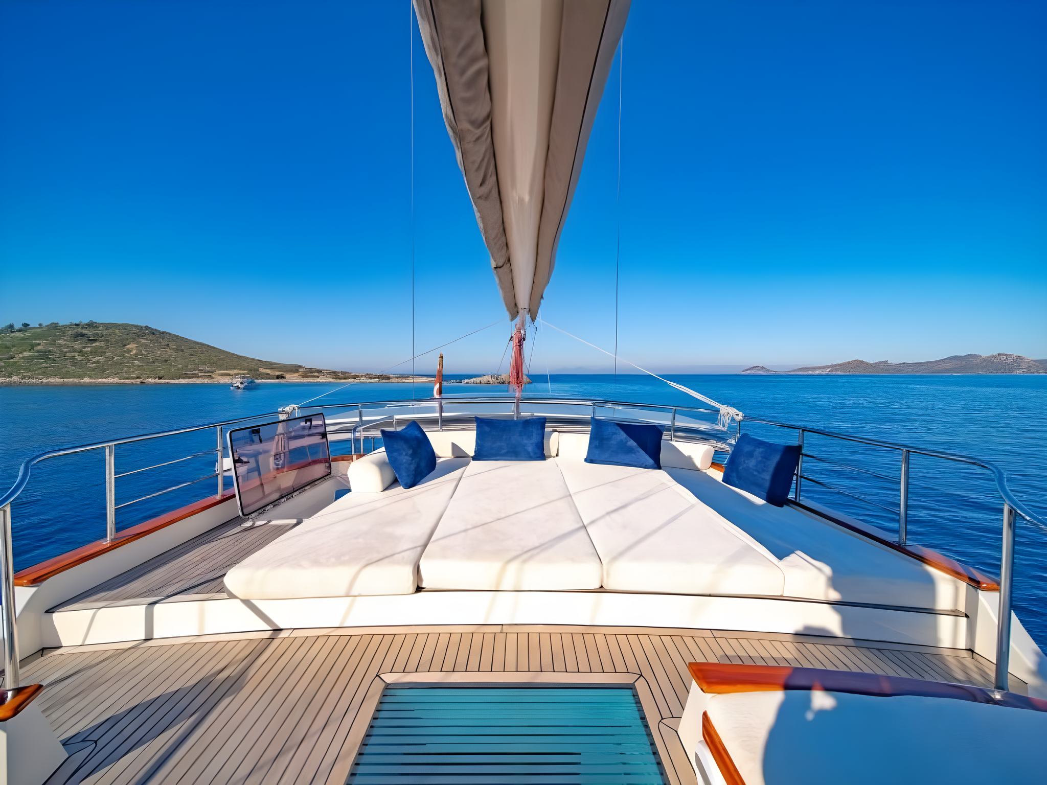 Double Eagle gulet amenities exterior deck in Türkiye