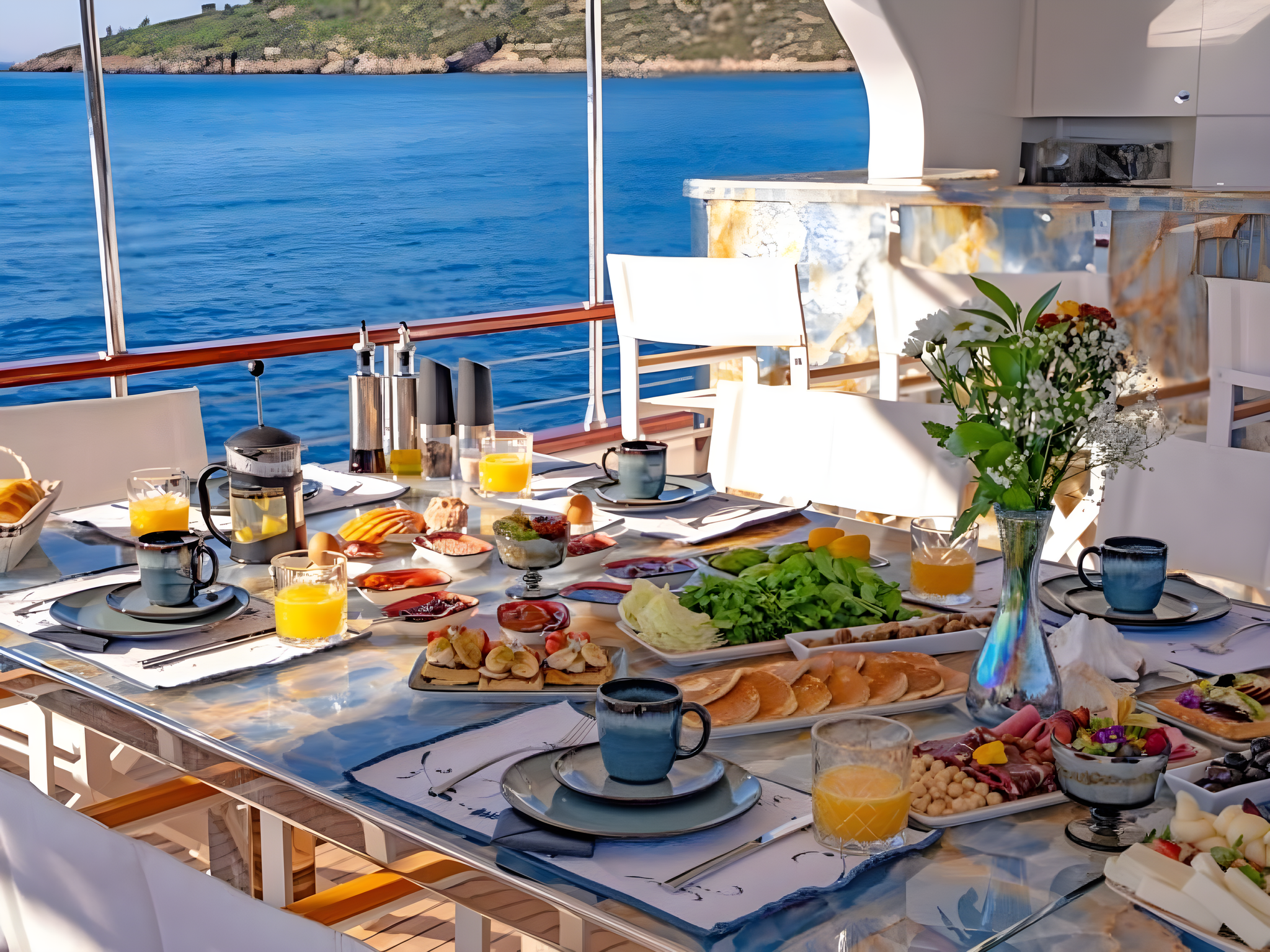 Double Eagle gulet amenities lifestyle dining in Türkiye