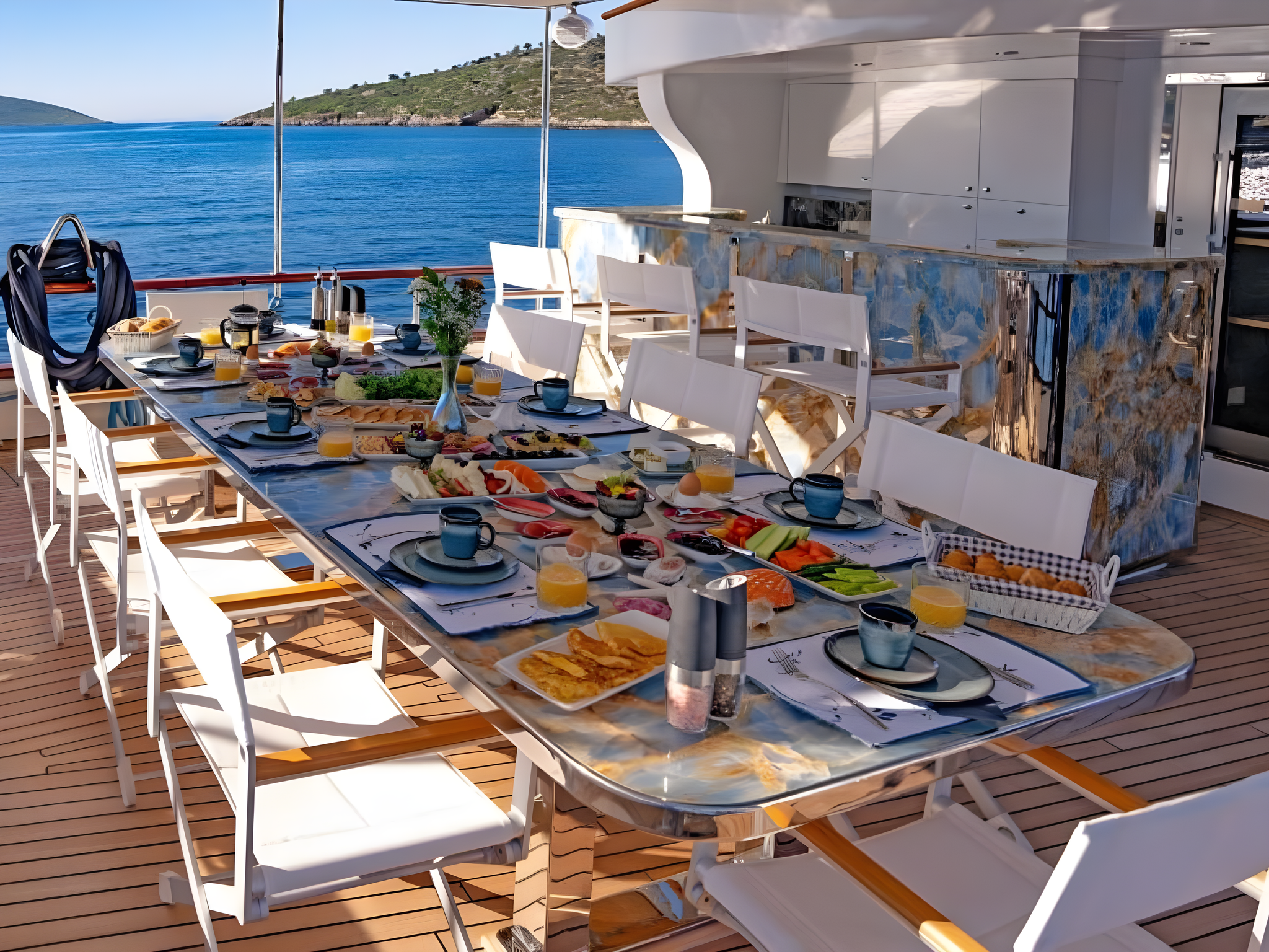 Double Eagle gulet amenities lifestyle dining in Türkiye