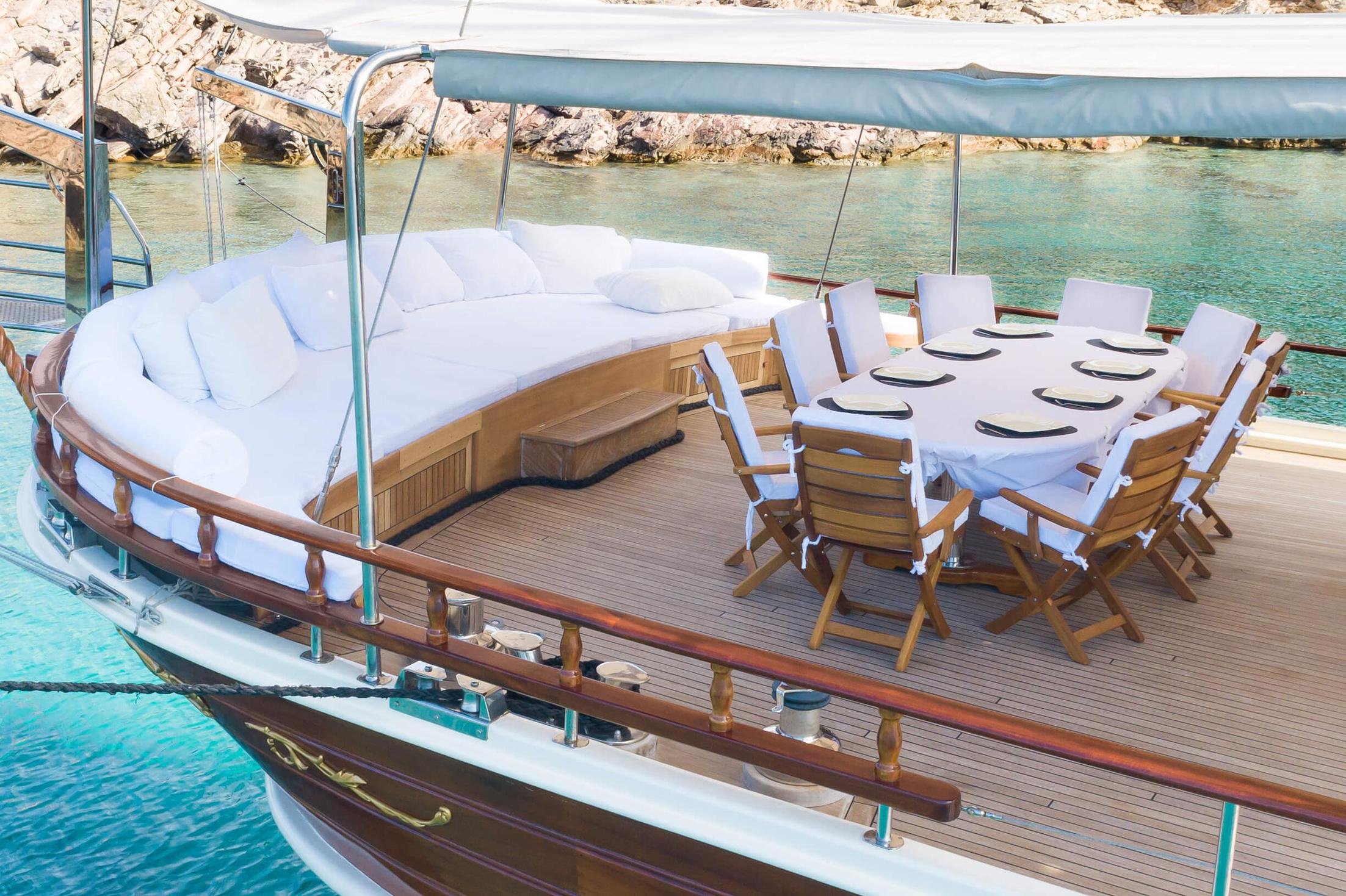 Estrella De Mar gulet amenities exterior deck in Türkiye