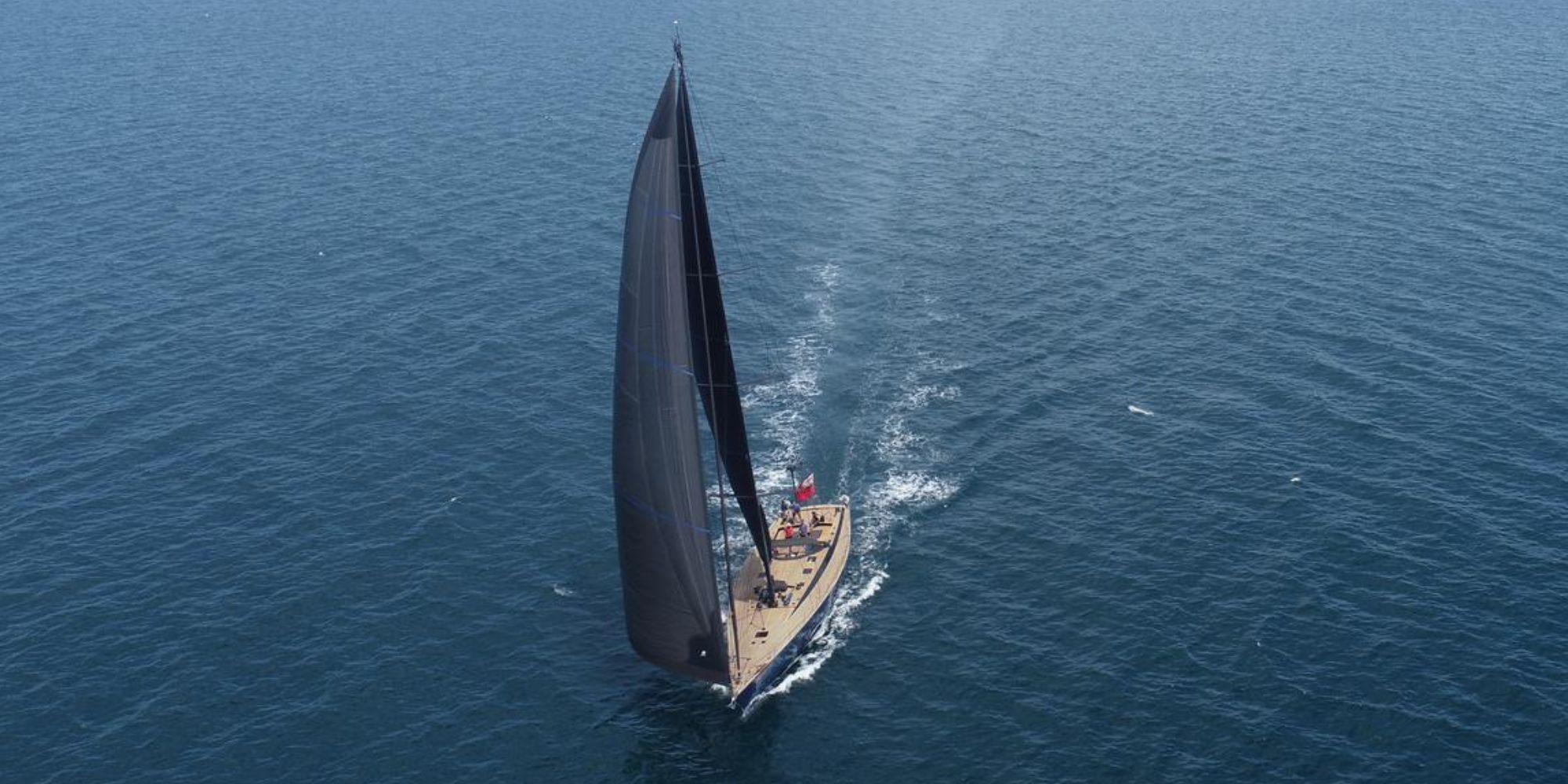 WALLY ONE gulet aerial view in France