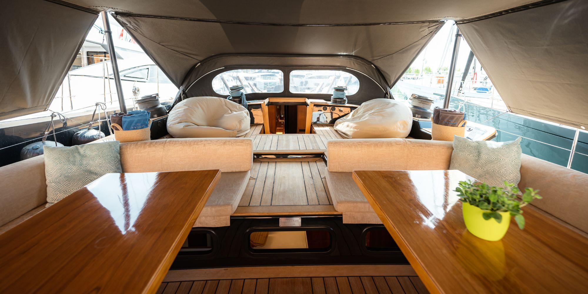 WALLY ONE gulet amenities exterior deck in France