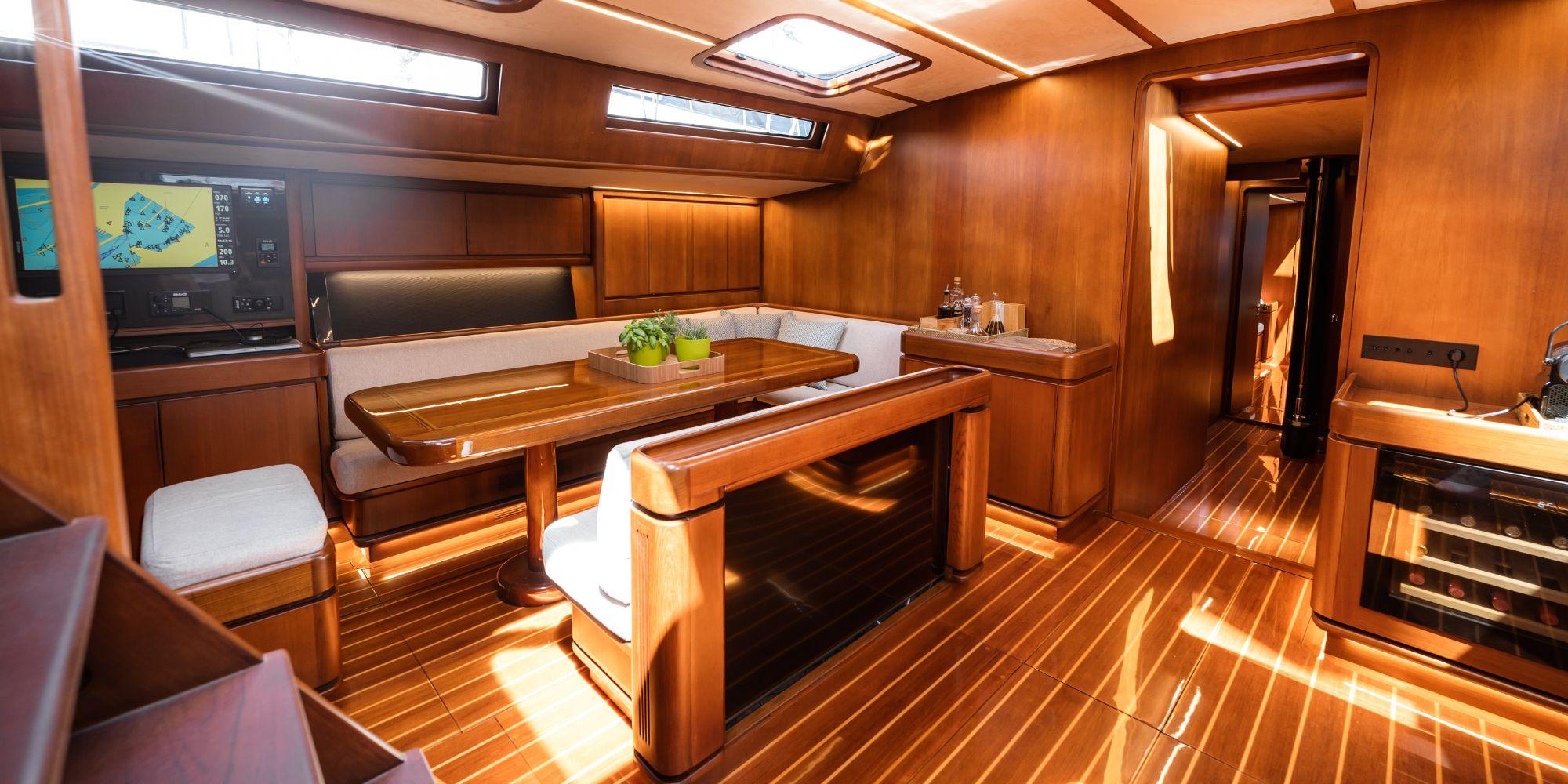 WALLY ONE gulet amenities interior cabin in France