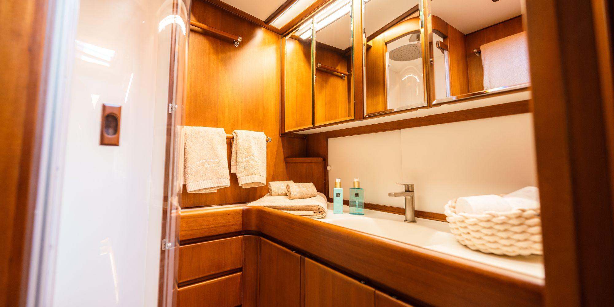 WALLY ONE gulet accommodation interior cabin in France