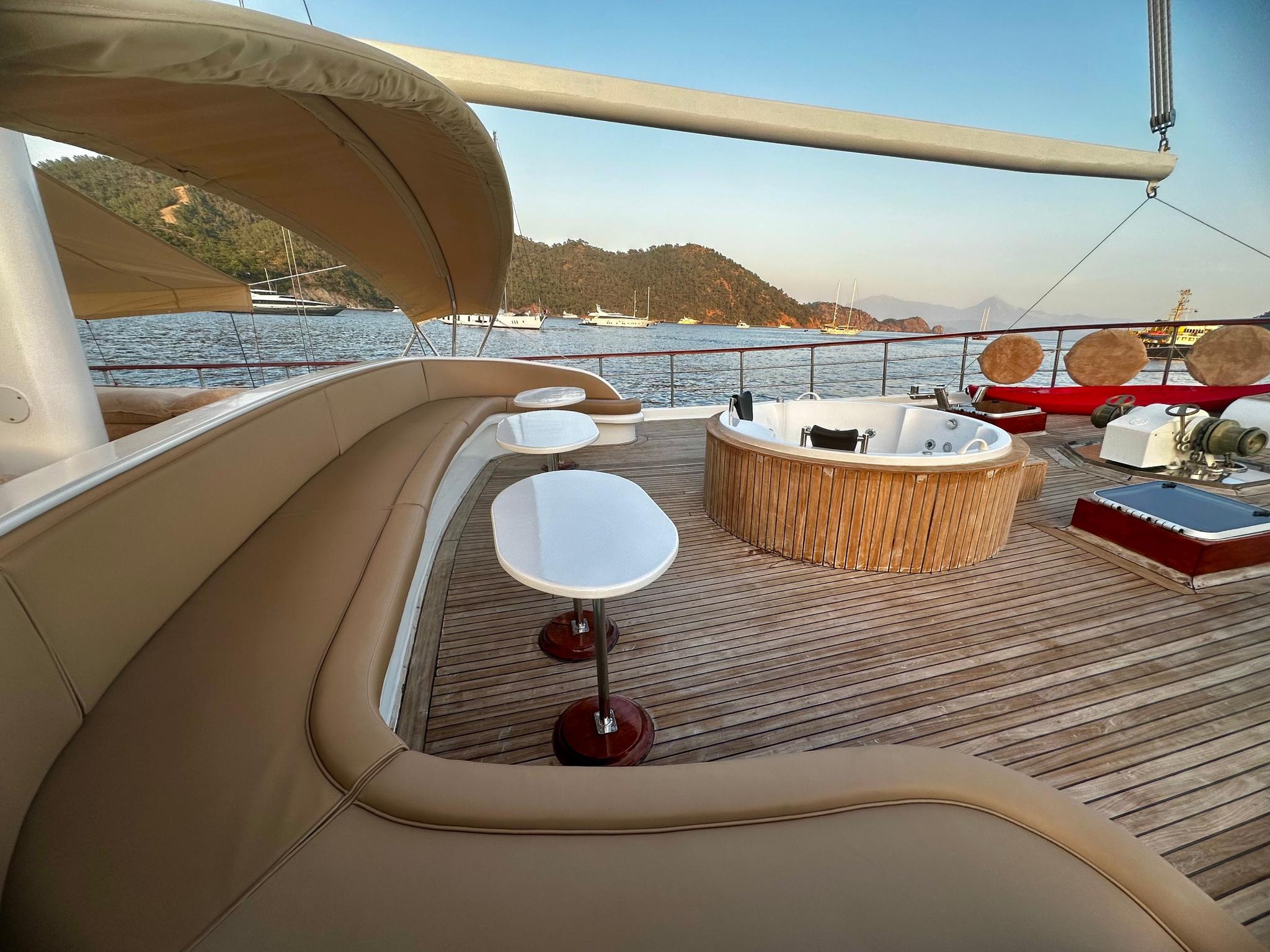 Kocaoğlan 1 gulet amenities exterior deck in Türkiye