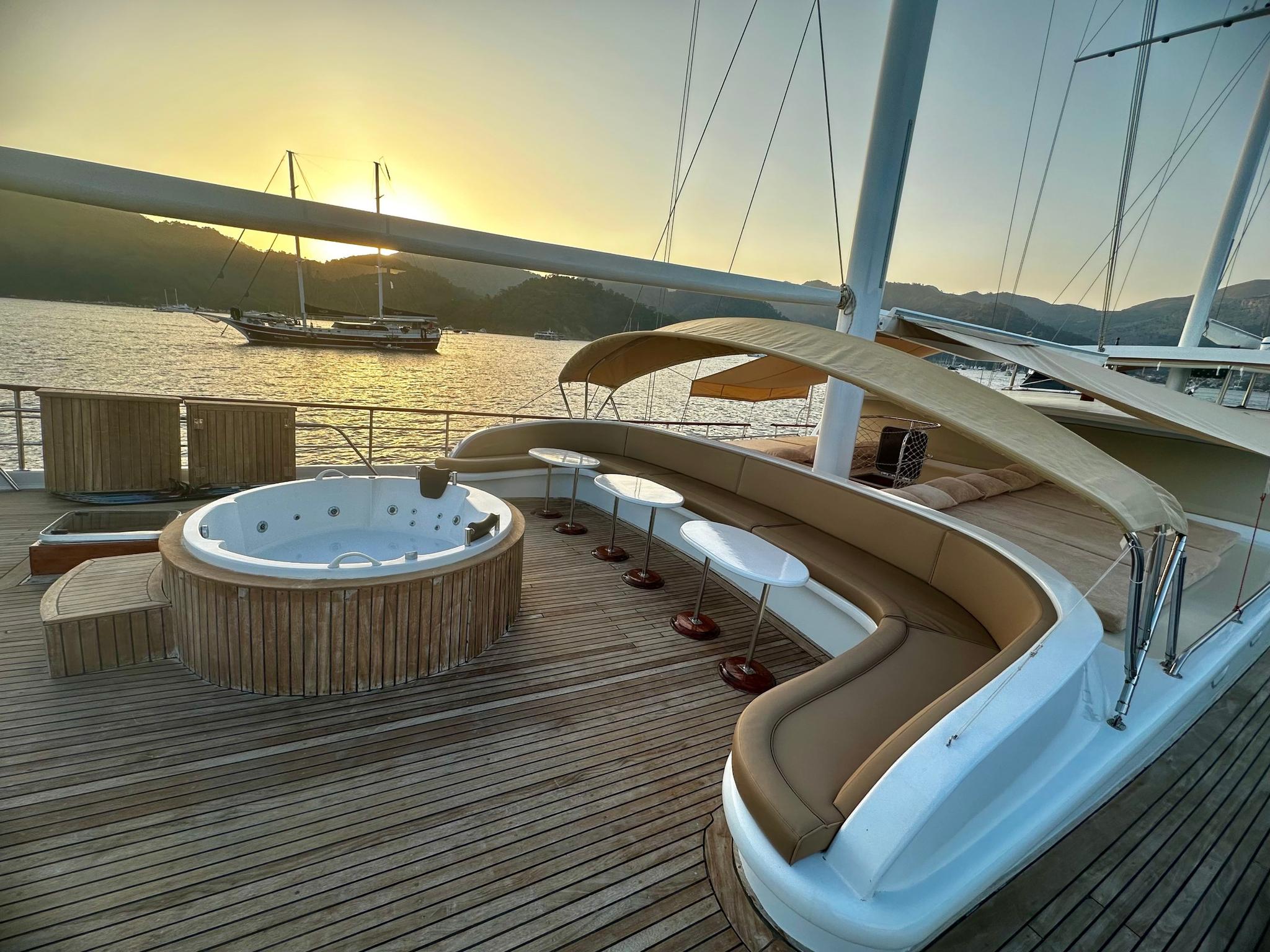 Kocaoğlan 1 gulet amenities exterior deck in Türkiye