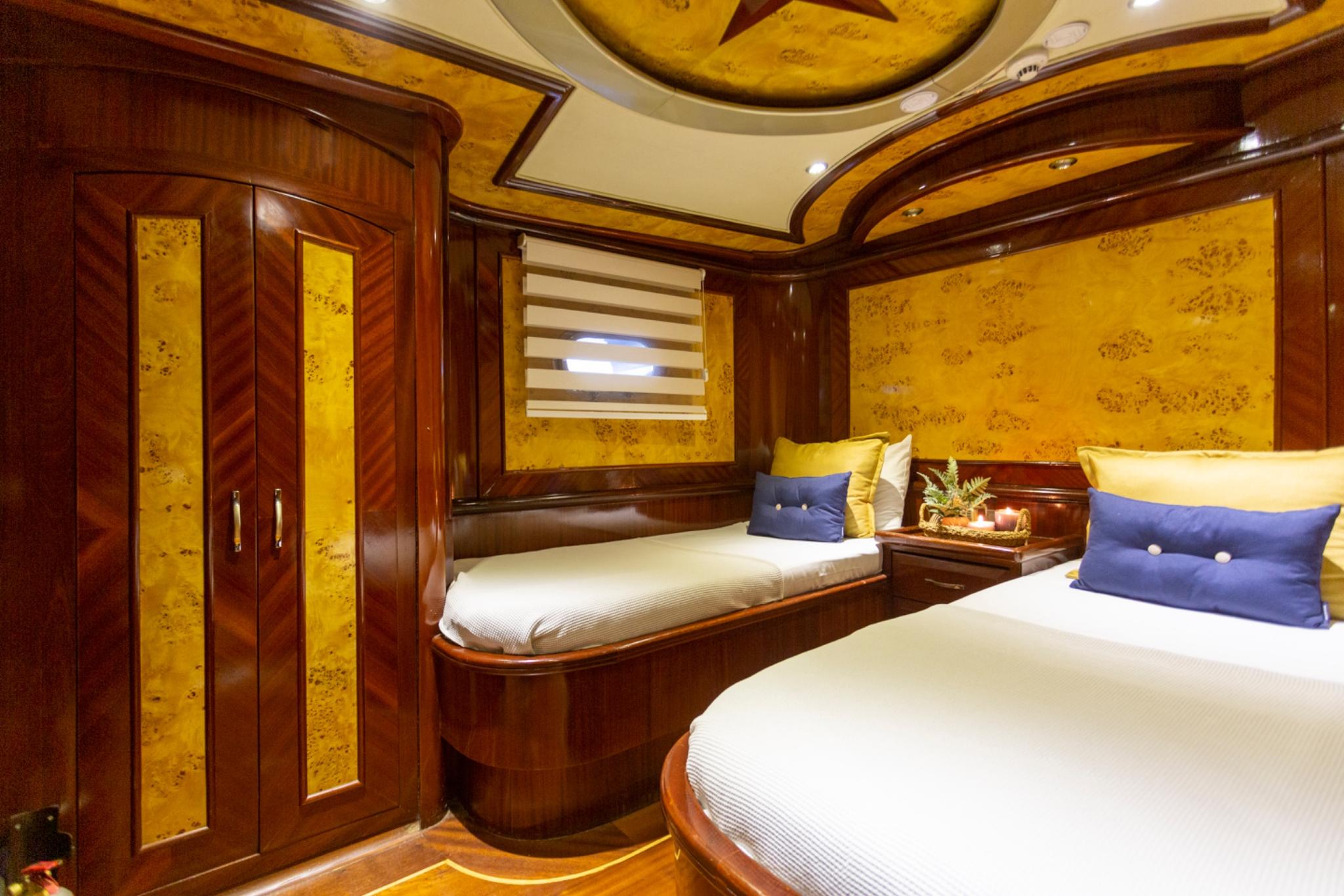 Yuce Bey 1 gulet accommodation interior cabin in Türkiye