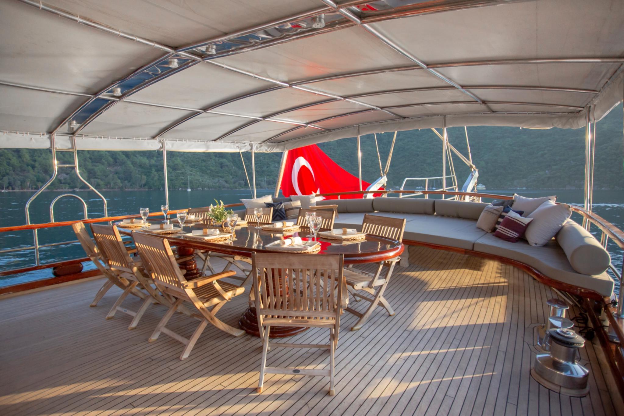 Yuce Bey 1 gulet amenities exterior deck in Türkiye