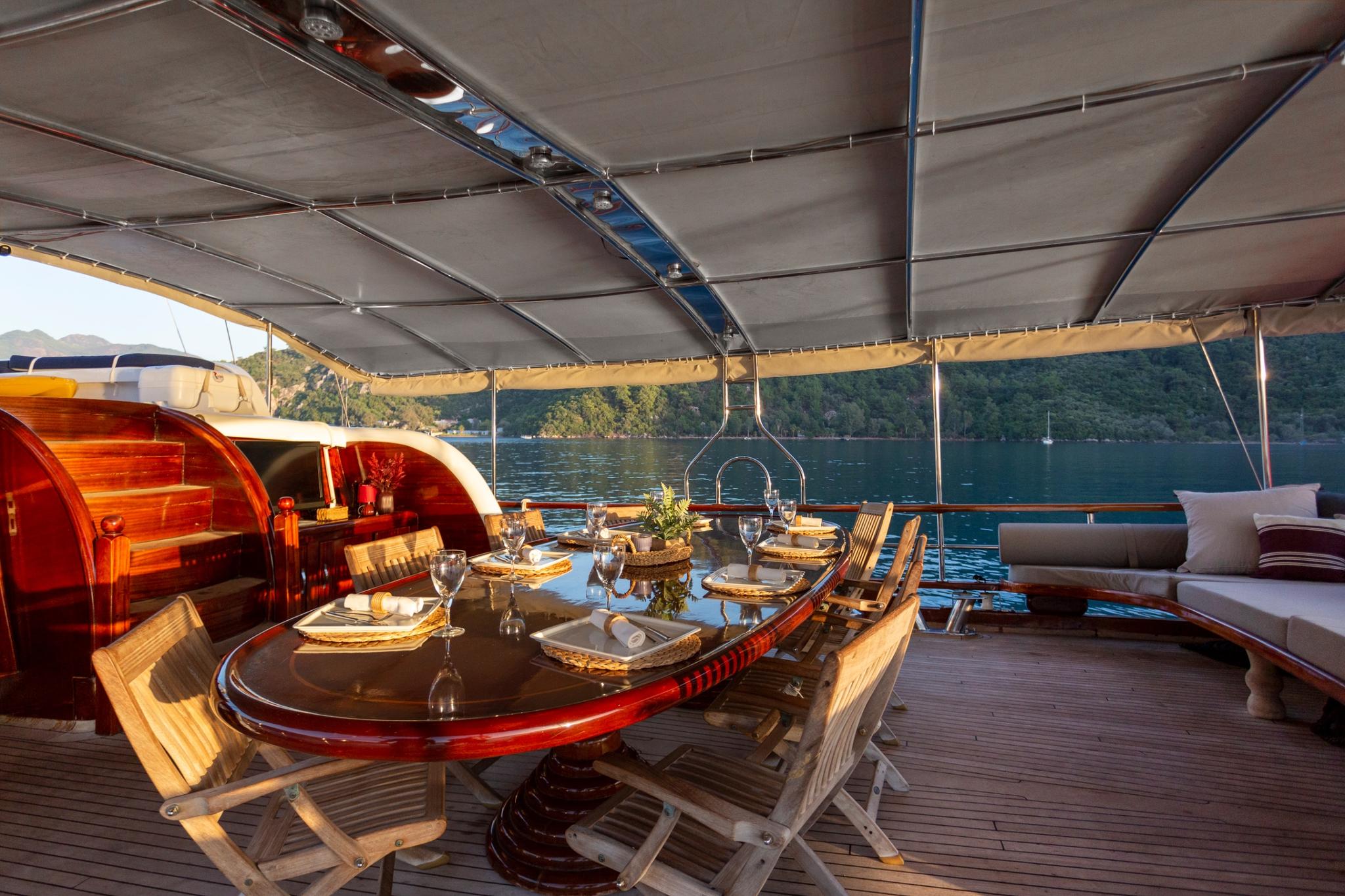 Yuce Bey 1 gulet amenities exterior deck in Türkiye