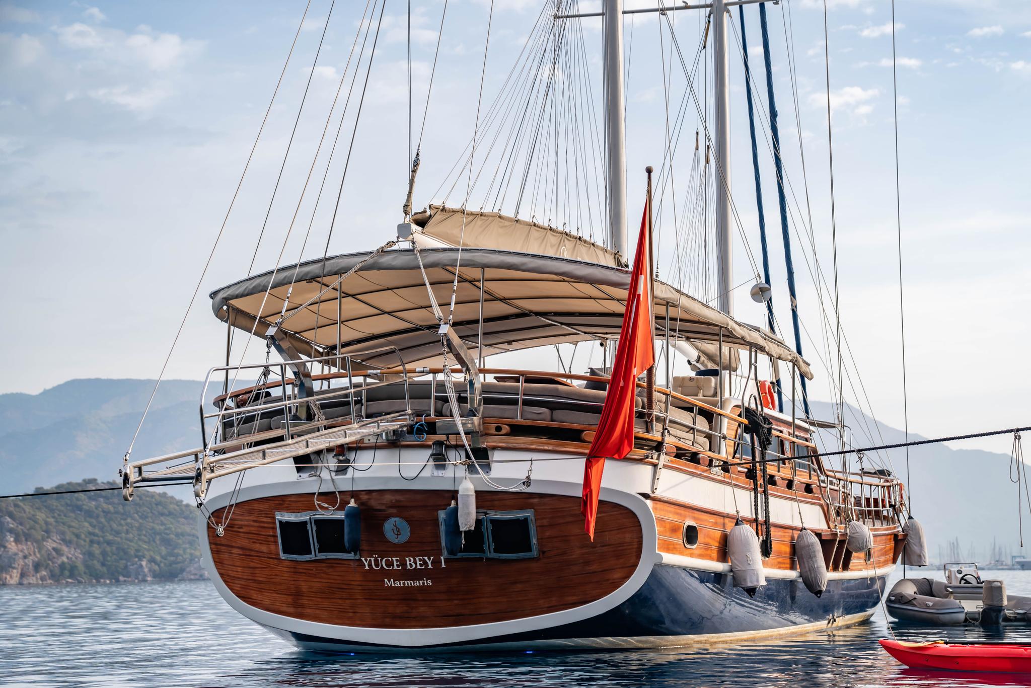 Yuce Bey 1 gulet amenities aerial view in Türkiye