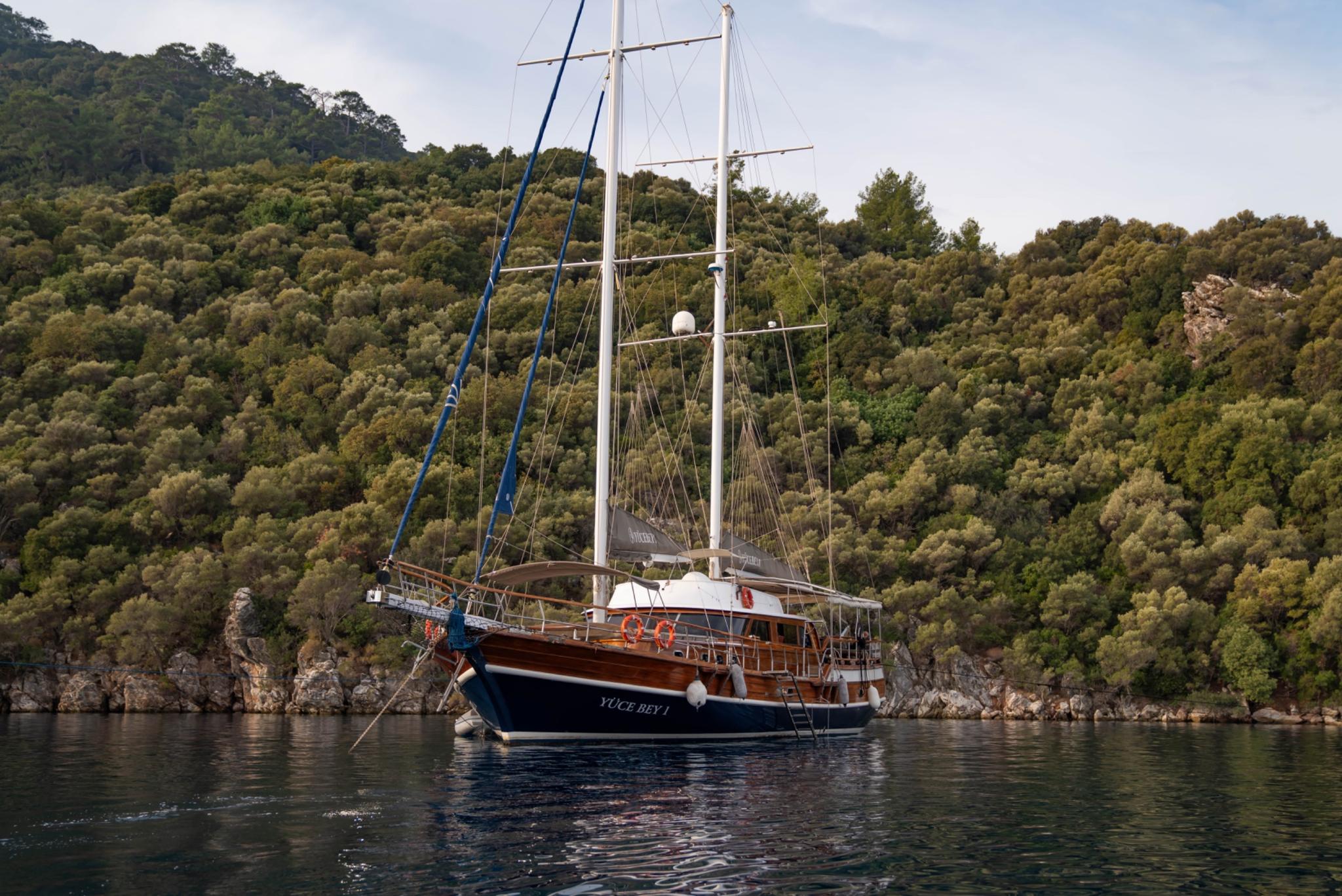 Yuce Bey 1 gulet amenities aerial view in Türkiye