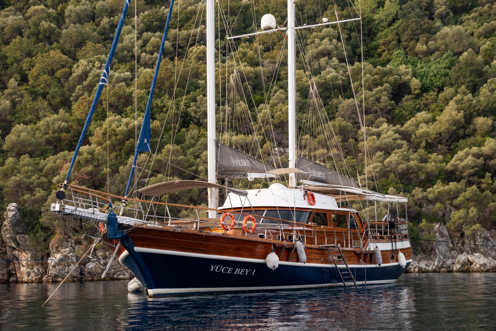 Yuce Bey 1 gulet amenities aerial view in Türkiye