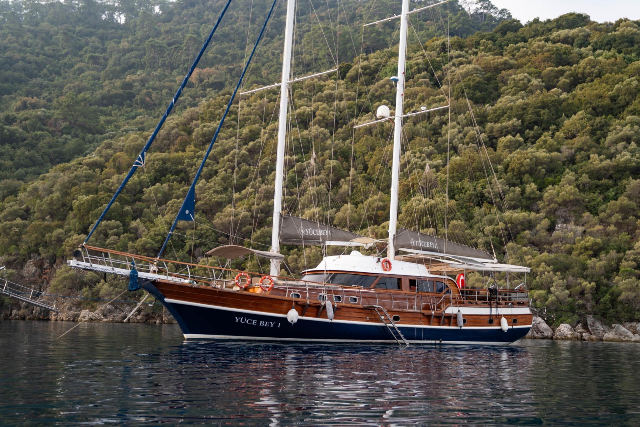 Yuce Bey 1 gulet amenities aerial view in Türkiye