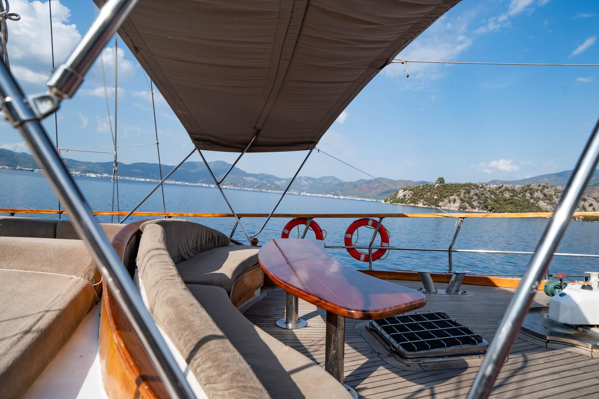 Yuce Bey 1 gulet amenities exterior deck in Türkiye