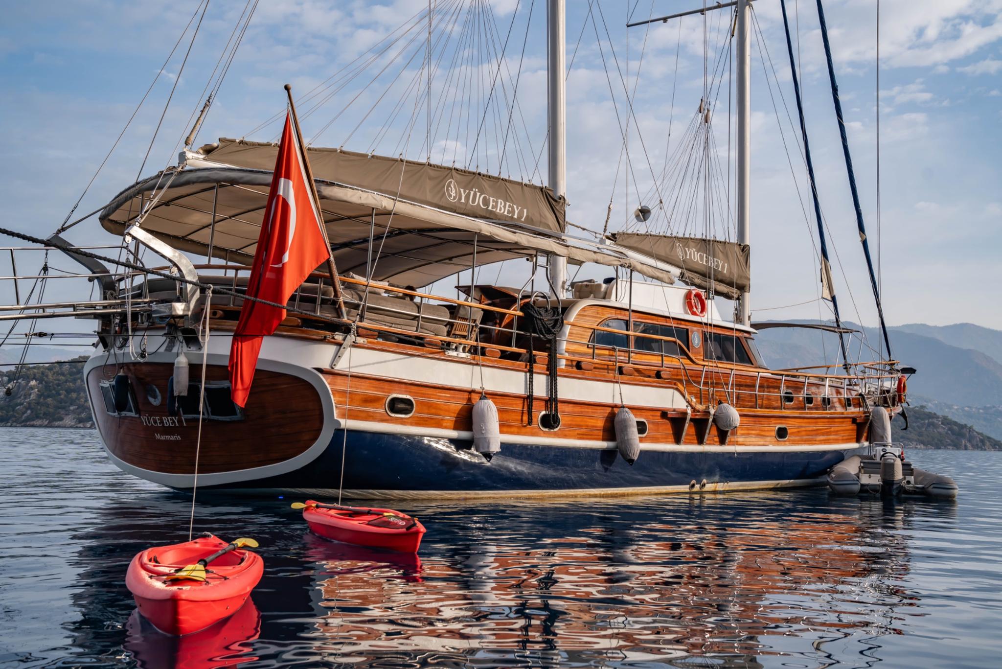 Yuce Bey 1 gulet amenities aerial view in Türkiye
