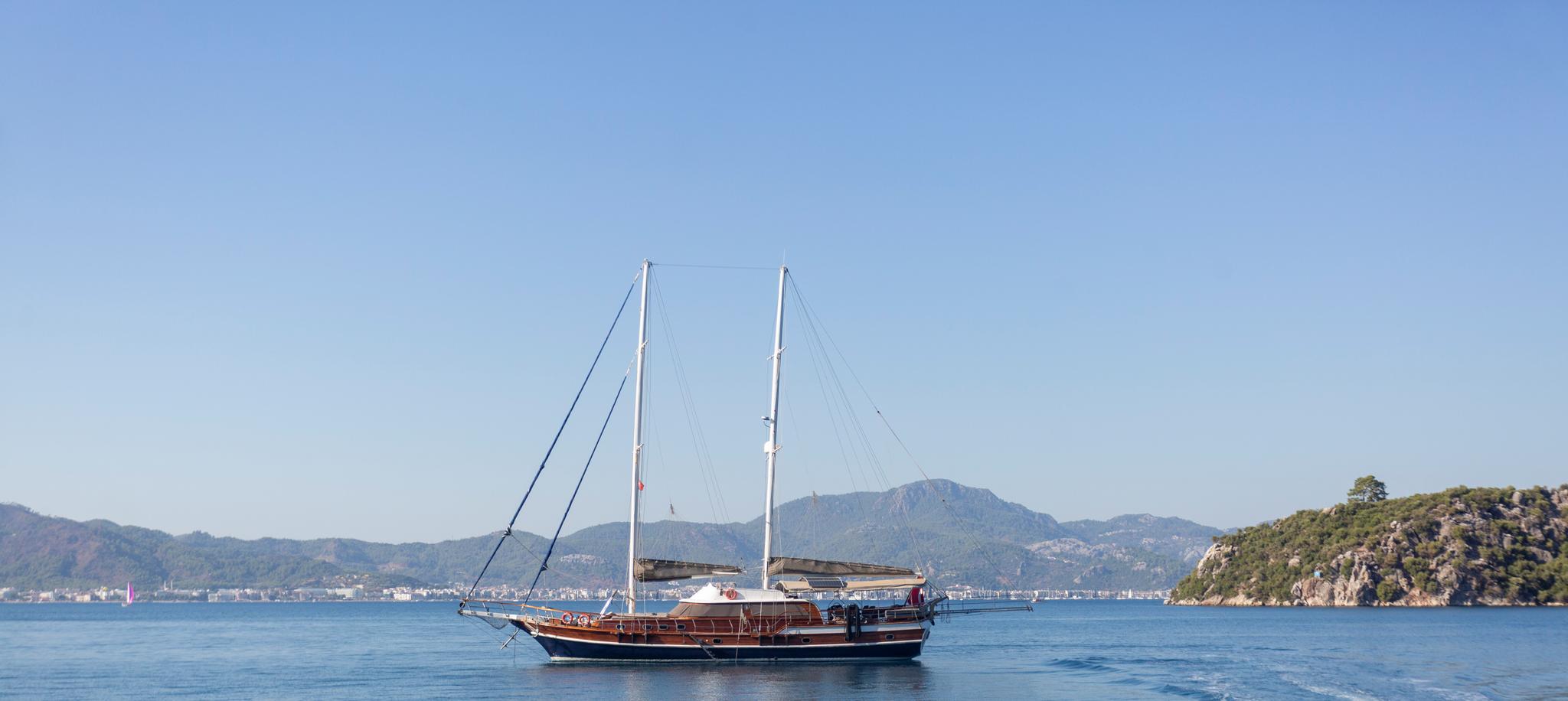Yuce Bey 1 gulet amenities aerial view in Türkiye