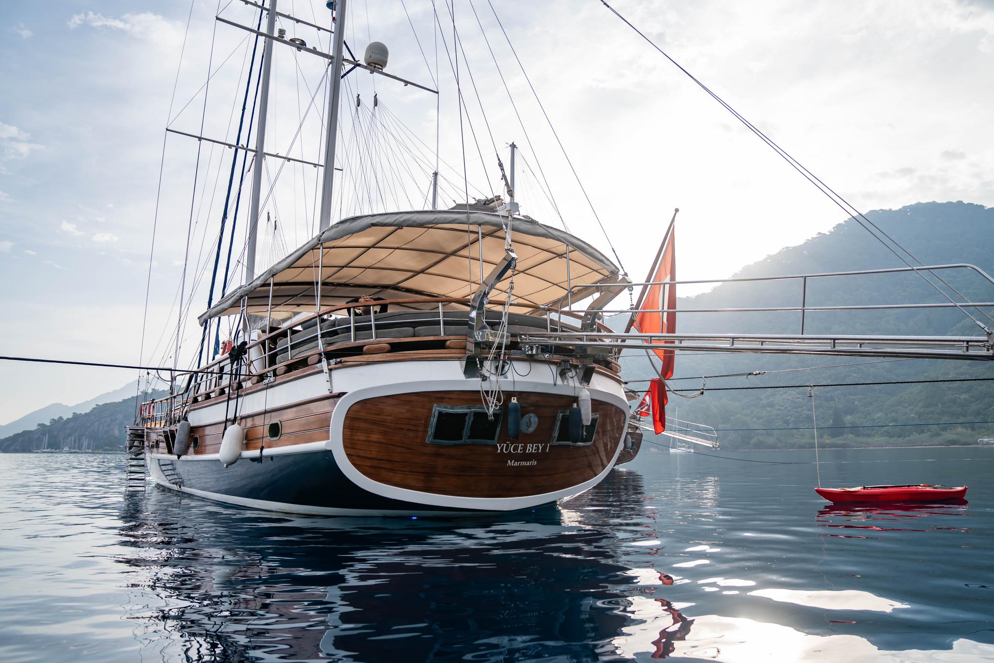 Yuce Bey 1 gulet amenities aerial view in Türkiye