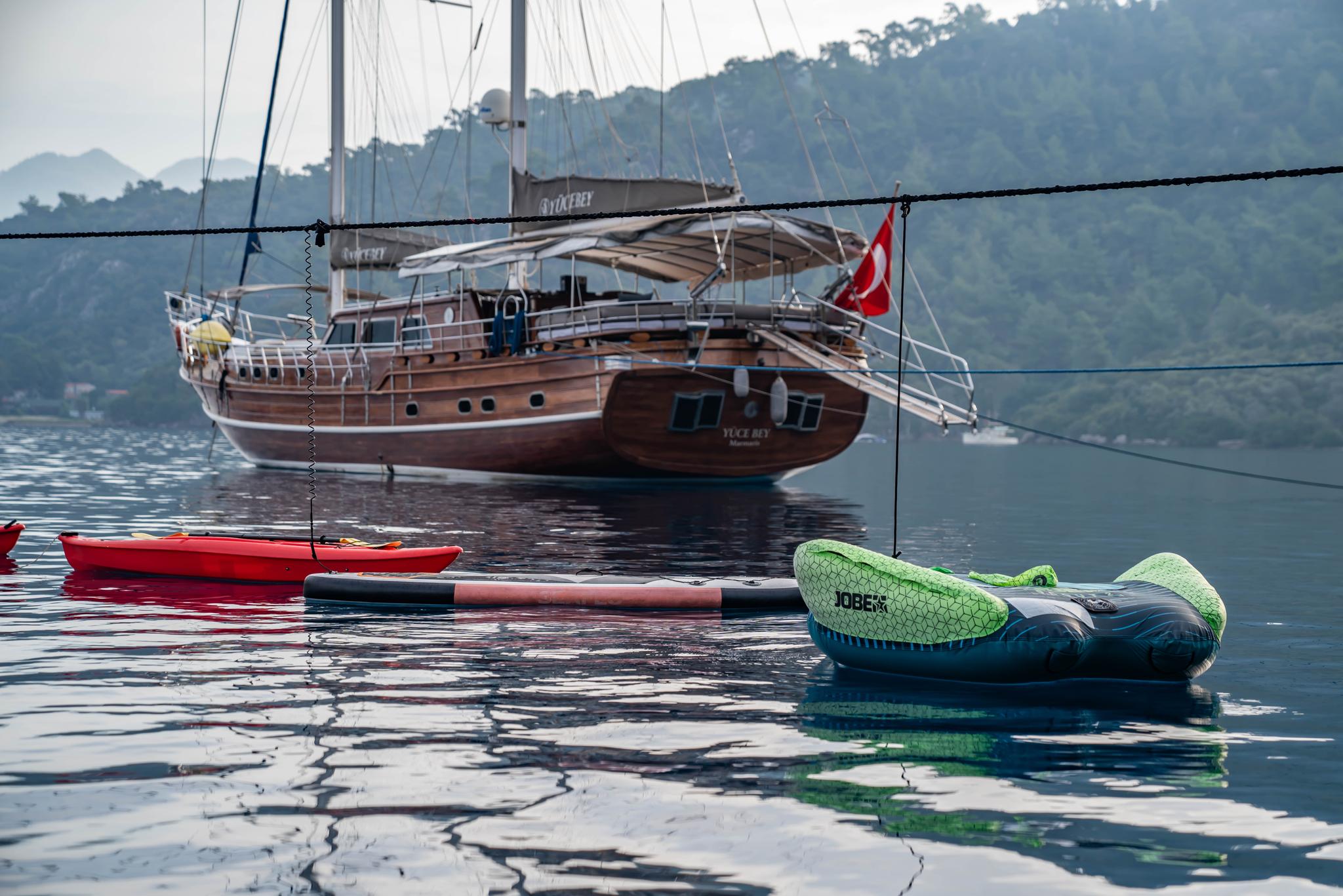 Yuce Bey 1 gulet amenities aerial view in Türkiye