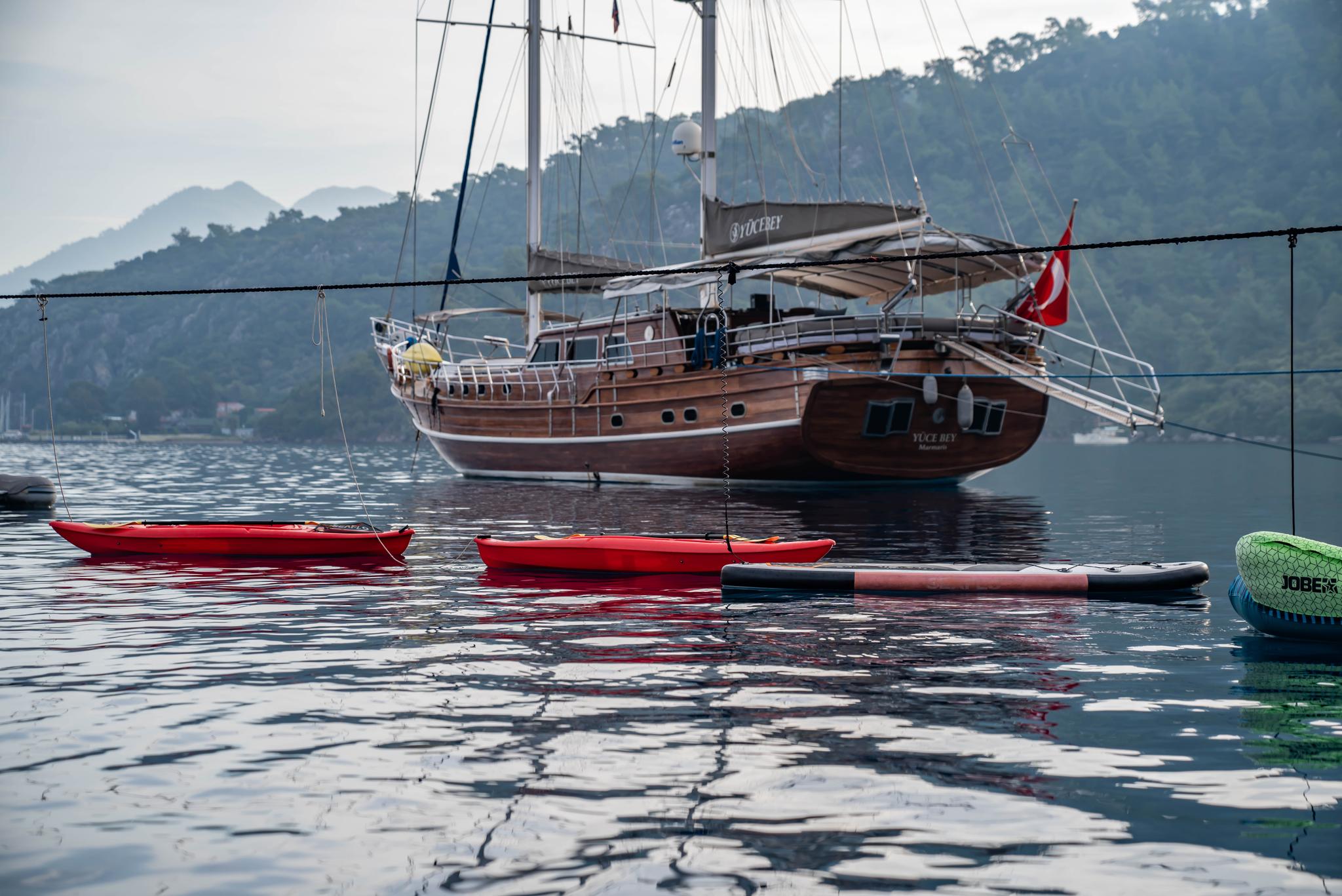 Yuce Bey 1 gulet amenities aerial view in Türkiye