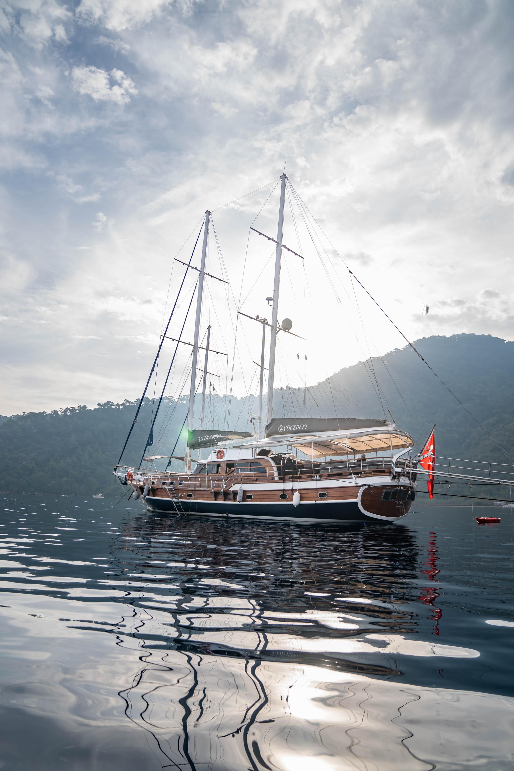 Yuce Bey 1 gulet amenities aerial view in Türkiye